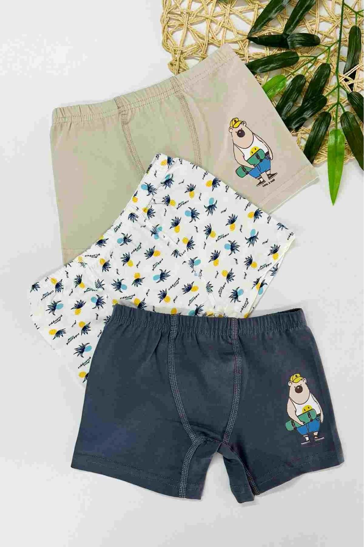 3'LÜ ERKEK ÇOCUK BOXER SET