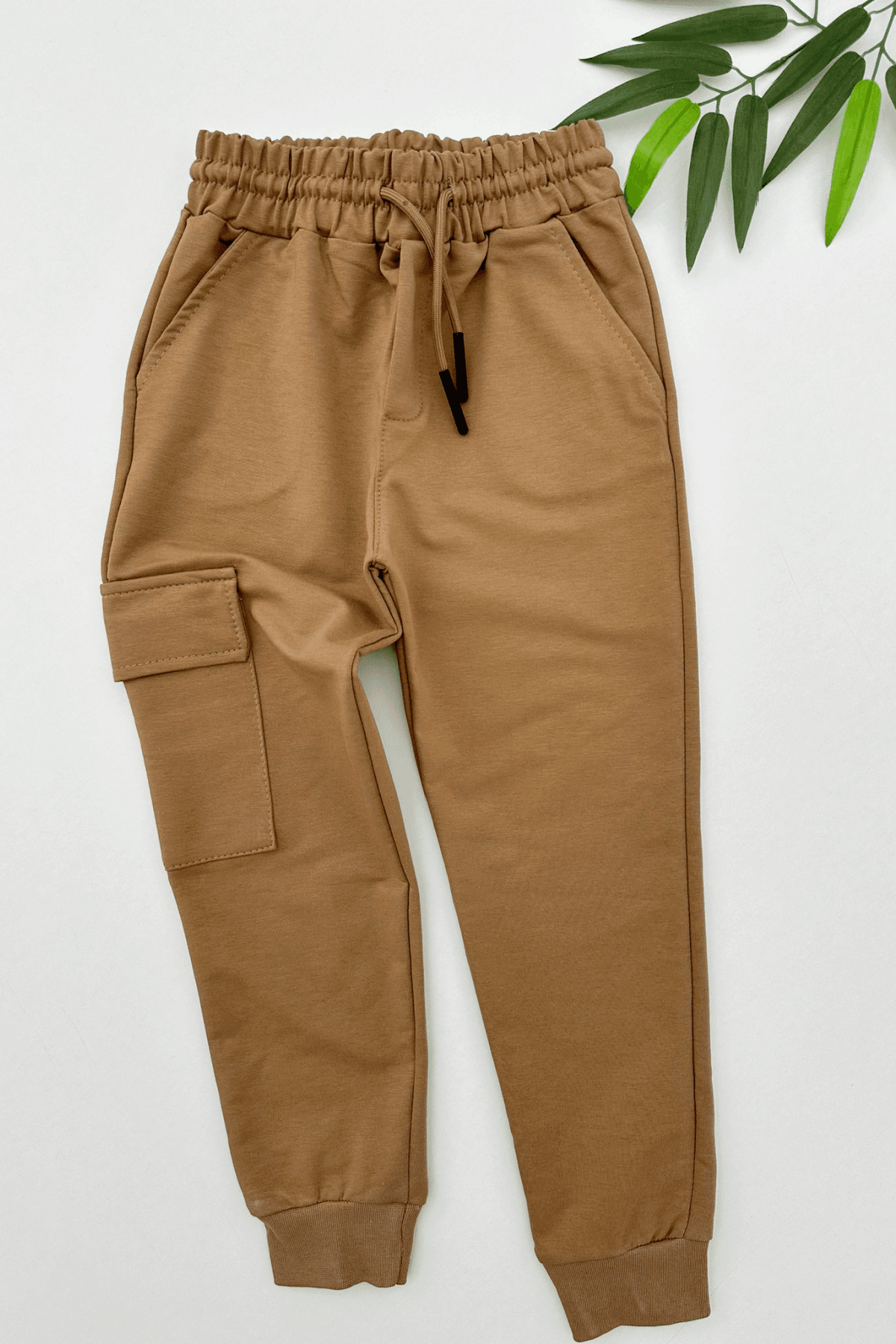 KAHVERENGİ TEK KARGO CEP UNISEX EŞOFMAN ALTI