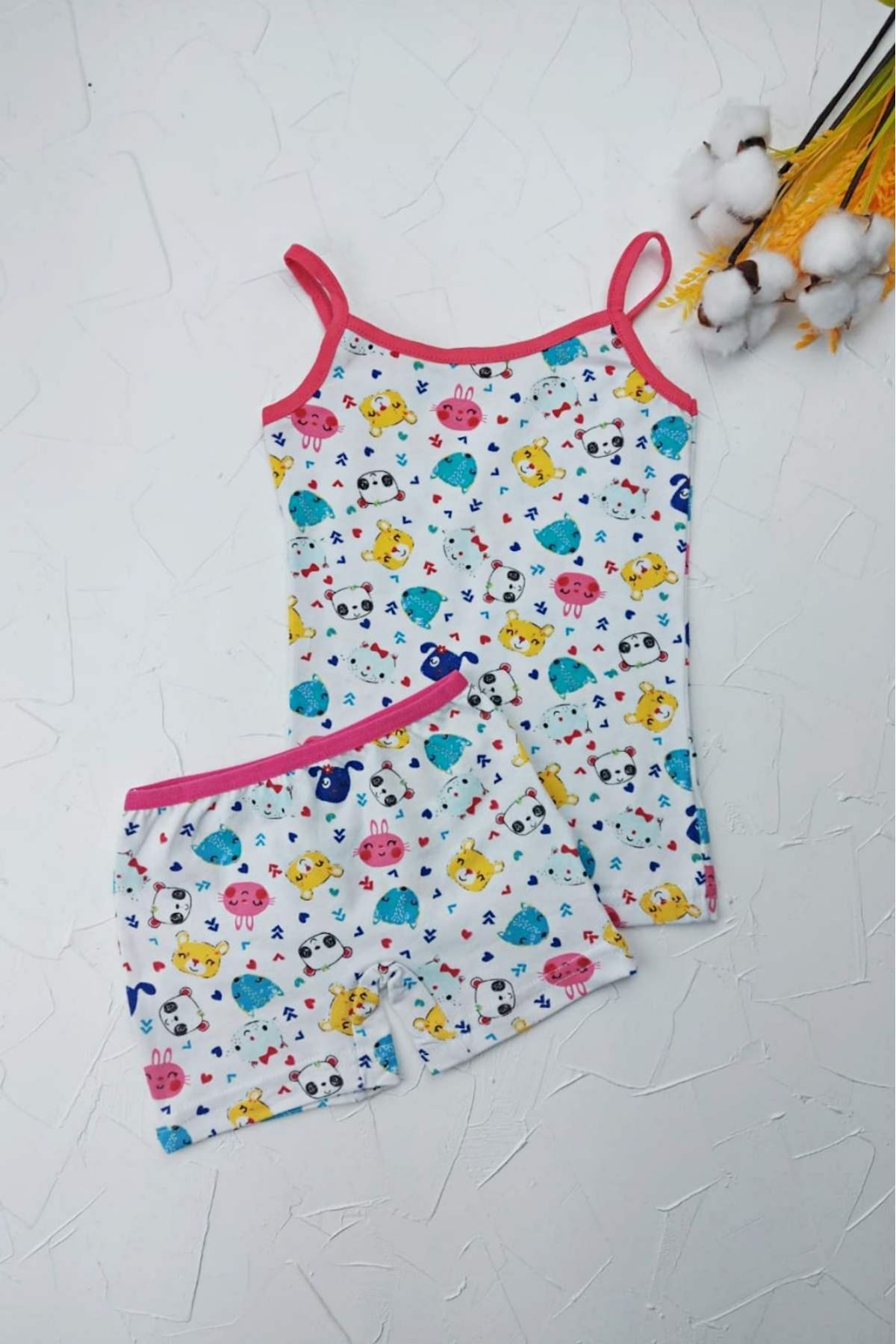KEDİ DESEN ATLET BOXER TAKIM