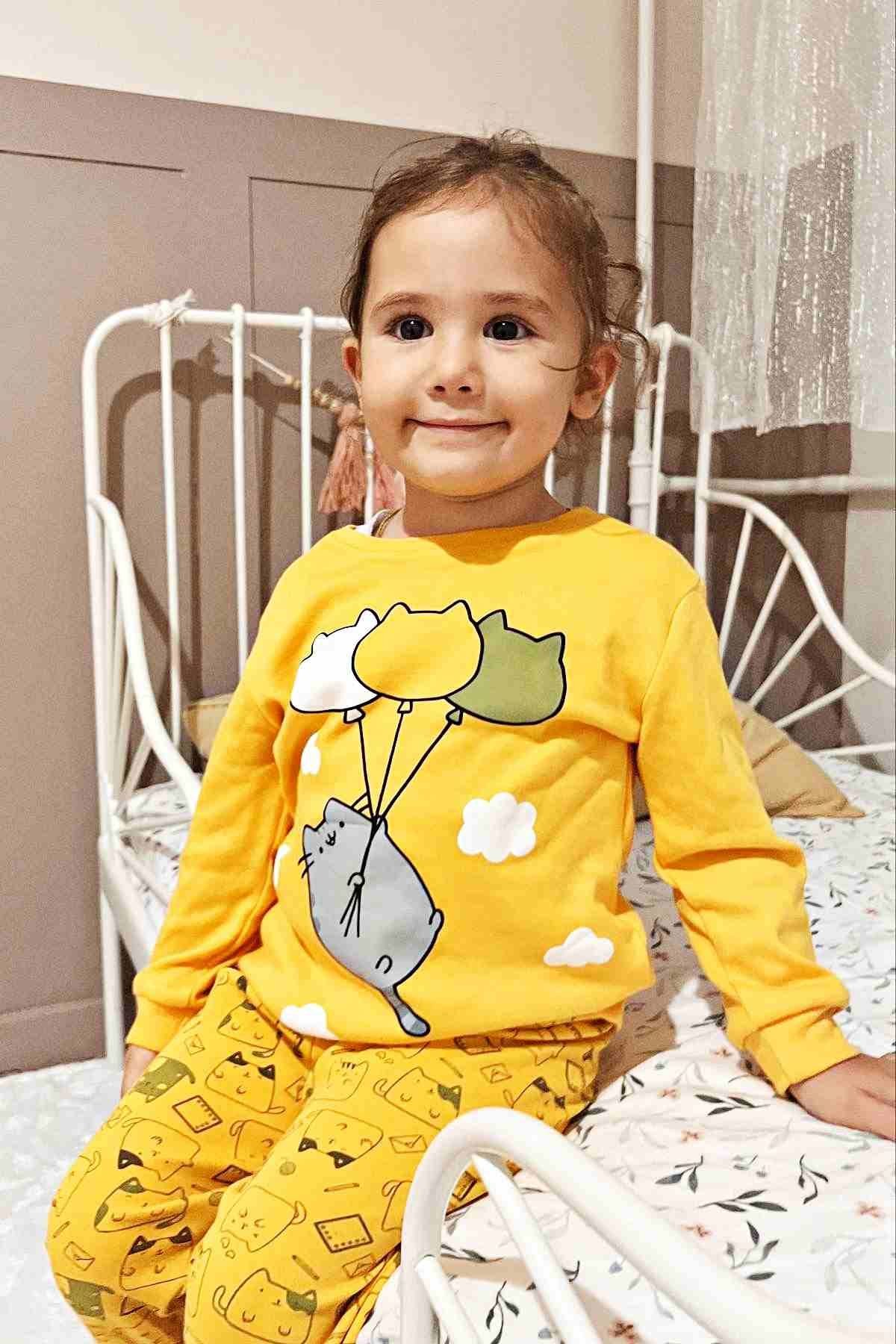 KEDİ DESEN PİJAMA TAKIMI