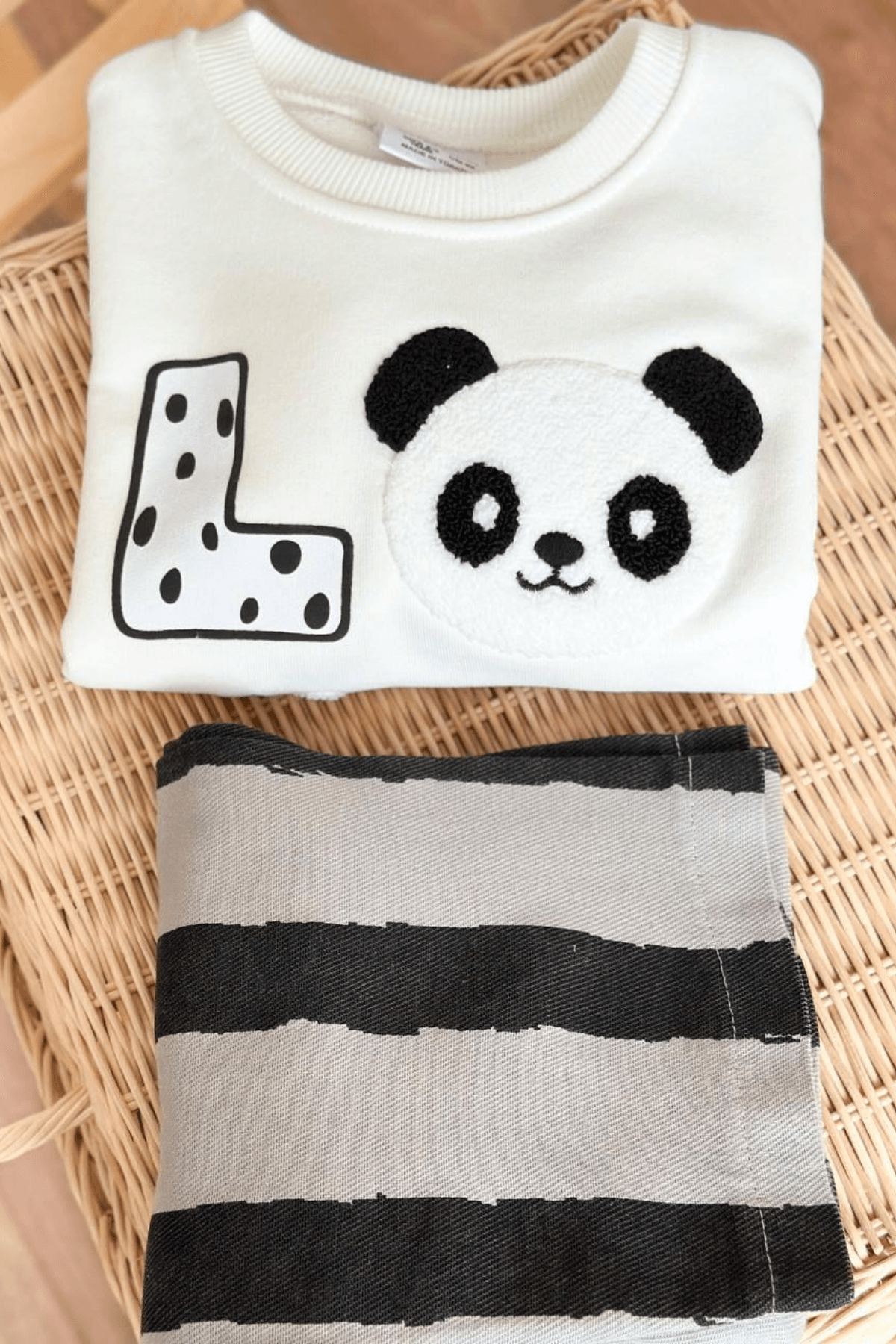 PANDA ZEBRA DESENLİ ÇOCUK EŞOFMAN TAKIMI