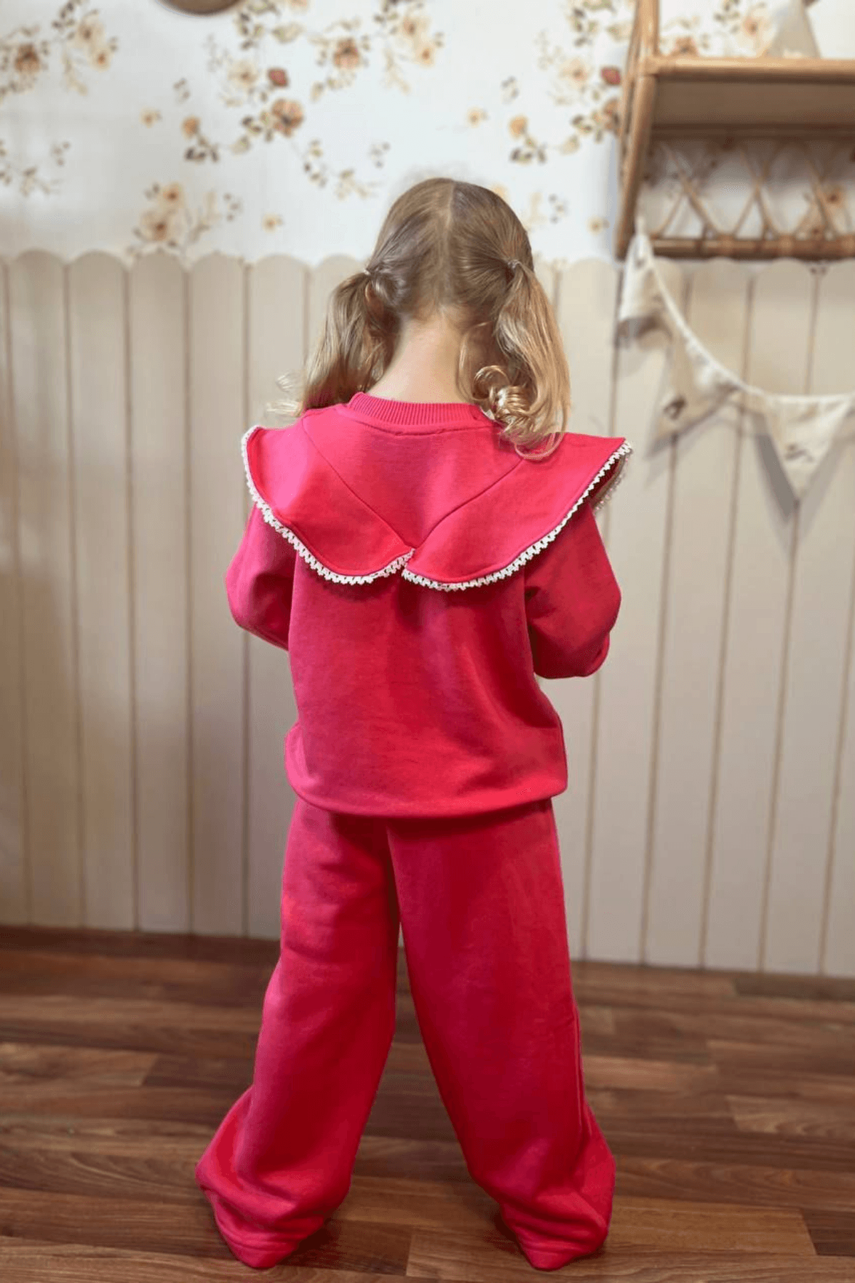 🎀 HELLO HEART KIZ ÇOCUK SWEAT & EŞOFMAN TAKIM – FUŞYA