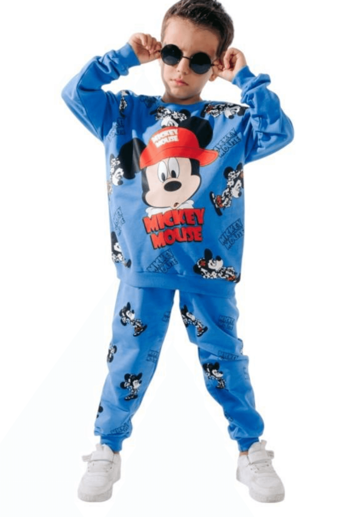 MAVİ RENK MİCKEY MOUSE BASKILI ERKEK ÇOCUK EŞOFMAN TAKIMI
