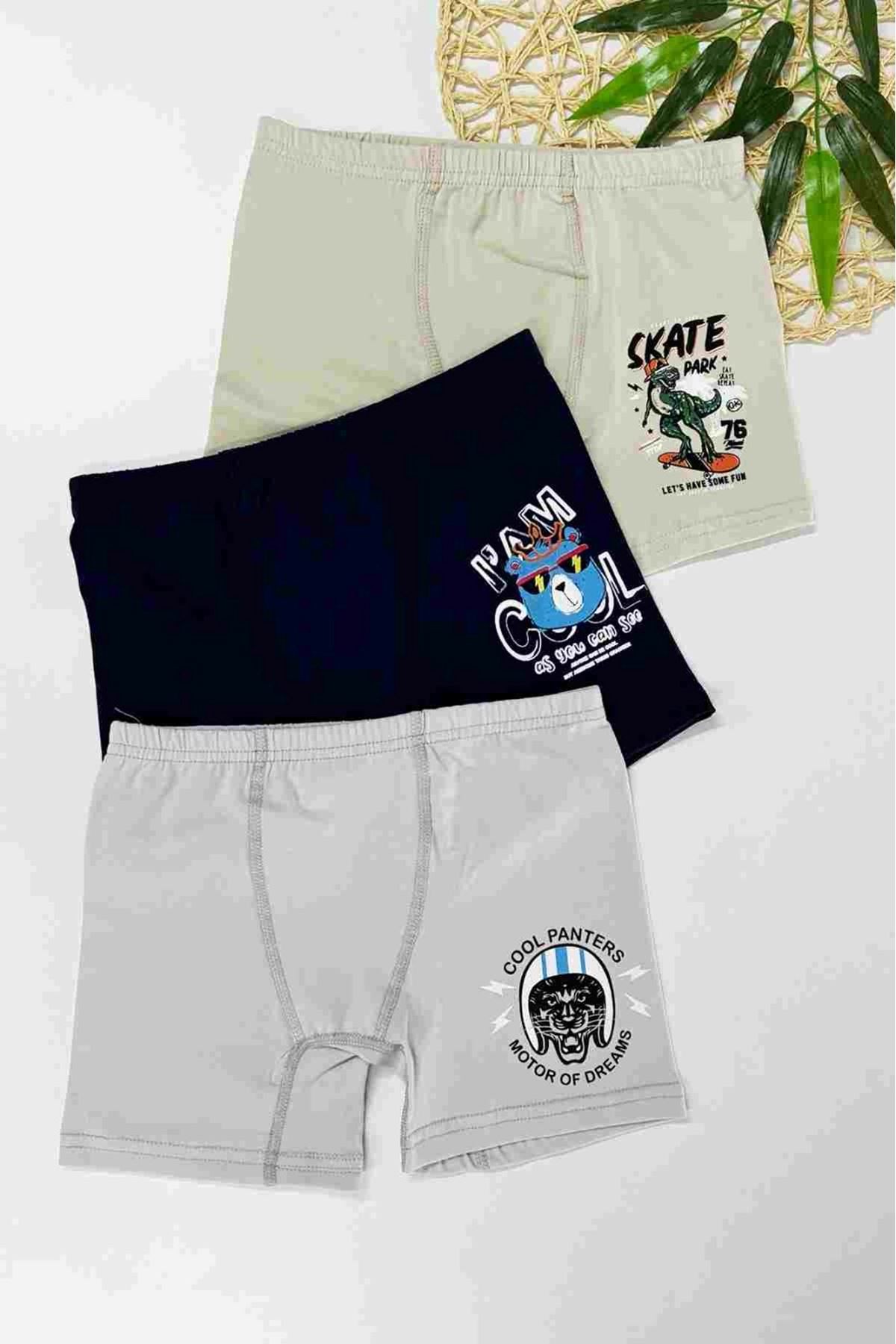 3'LÜ ERKEK ÇOCUK BOXER SET