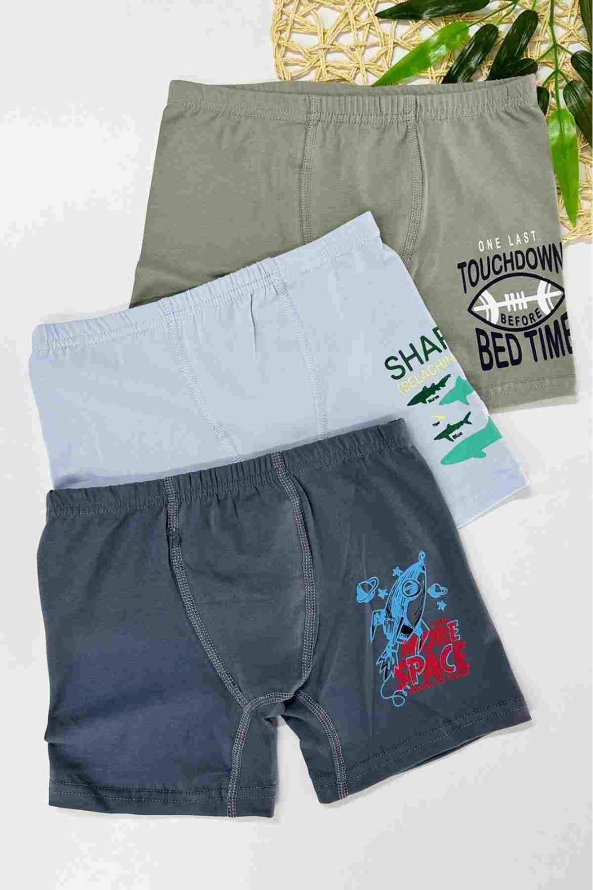 3'LÜ ERKEK ÇOCUK BOXER SET
