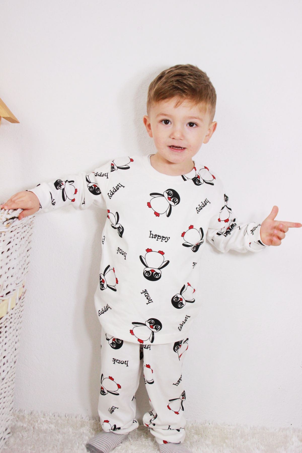 PENGUEN DESEN PİJAMA TAKIMI