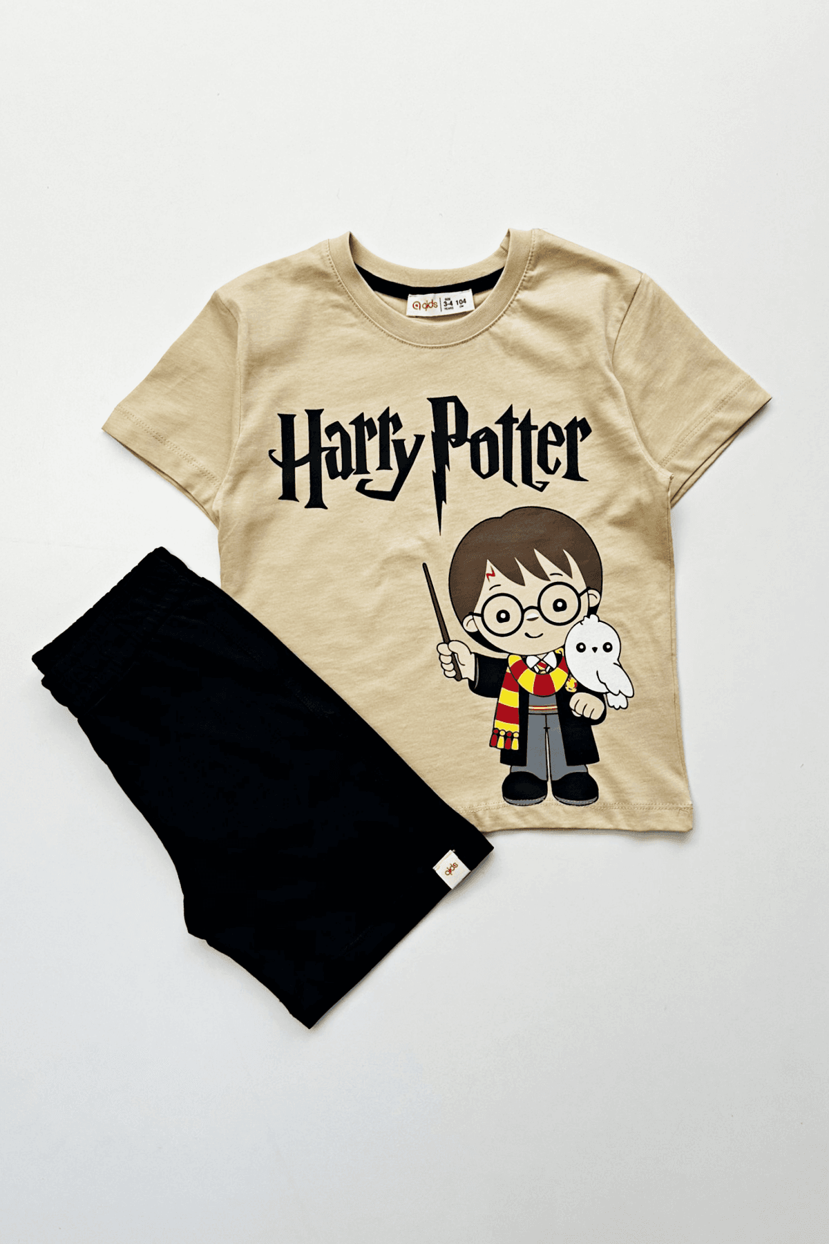 HARRY POTTER BASKILI ALT ÜST TAKIM ( BEJ)