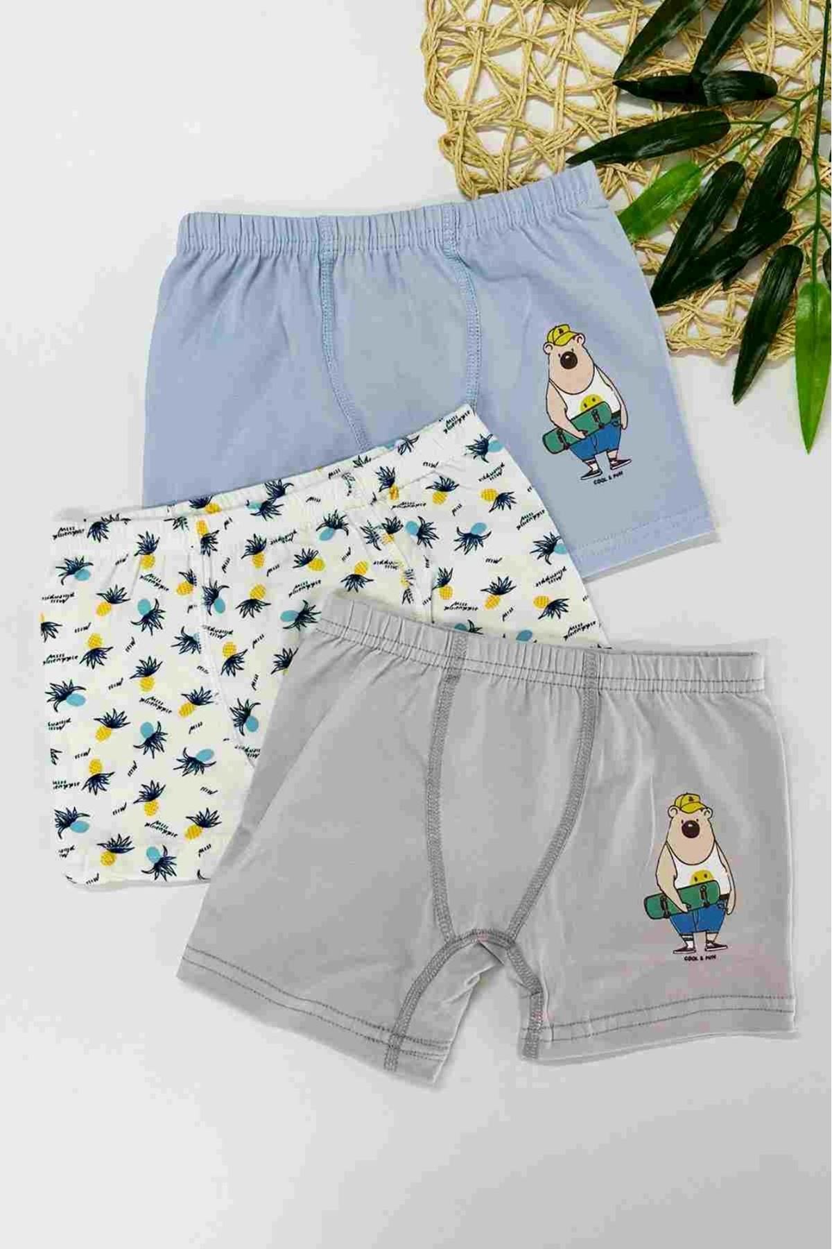 3'LÜ ERKEK ÇOCUK BOXER SET
