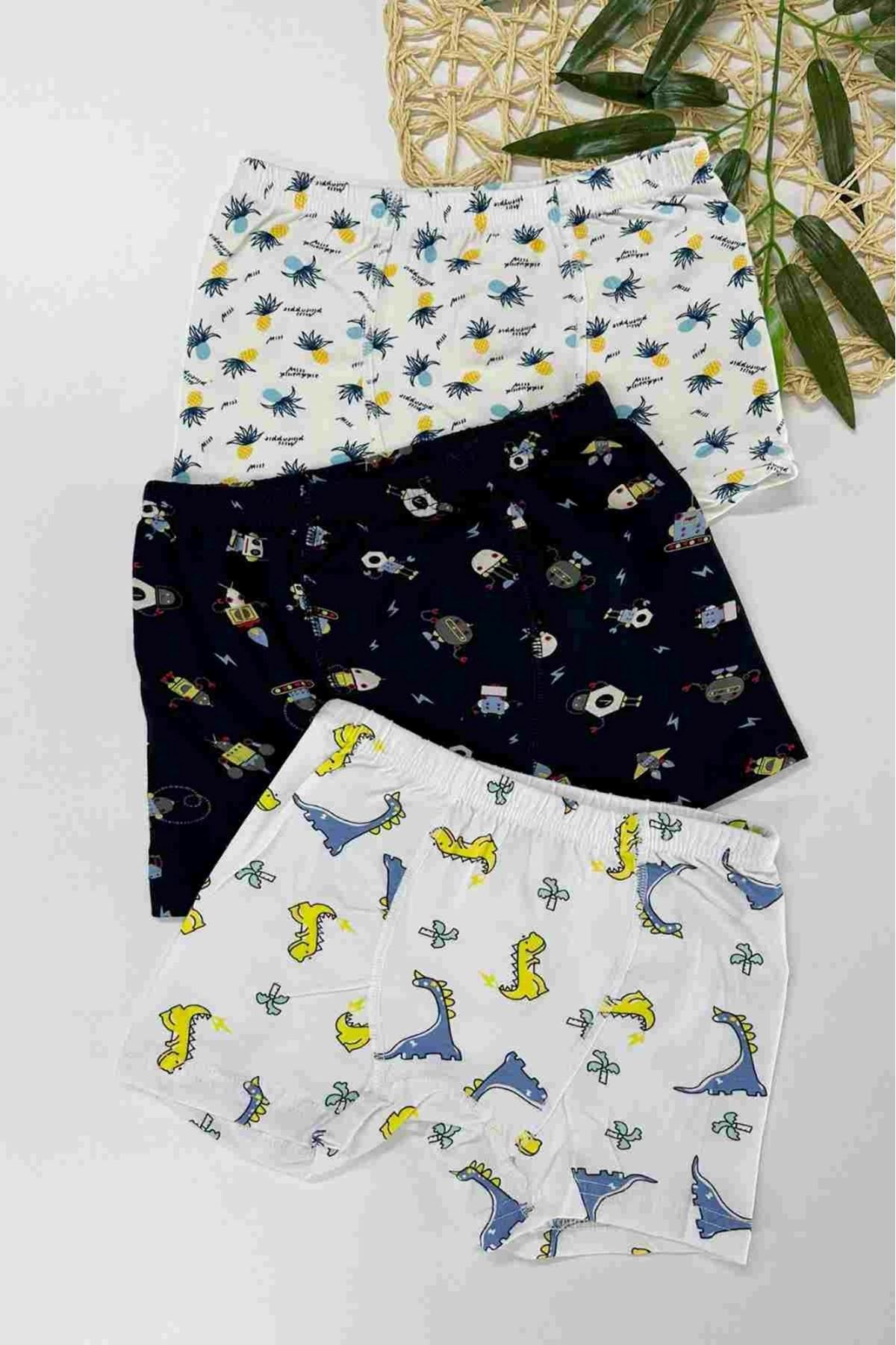 3'LÜ ERKEK ÇOCUK BOXER SET