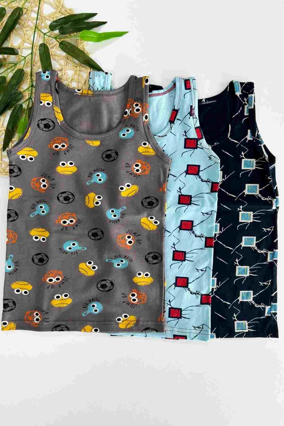 3'LÜ ERKEK ÇOCUK ATLET SET