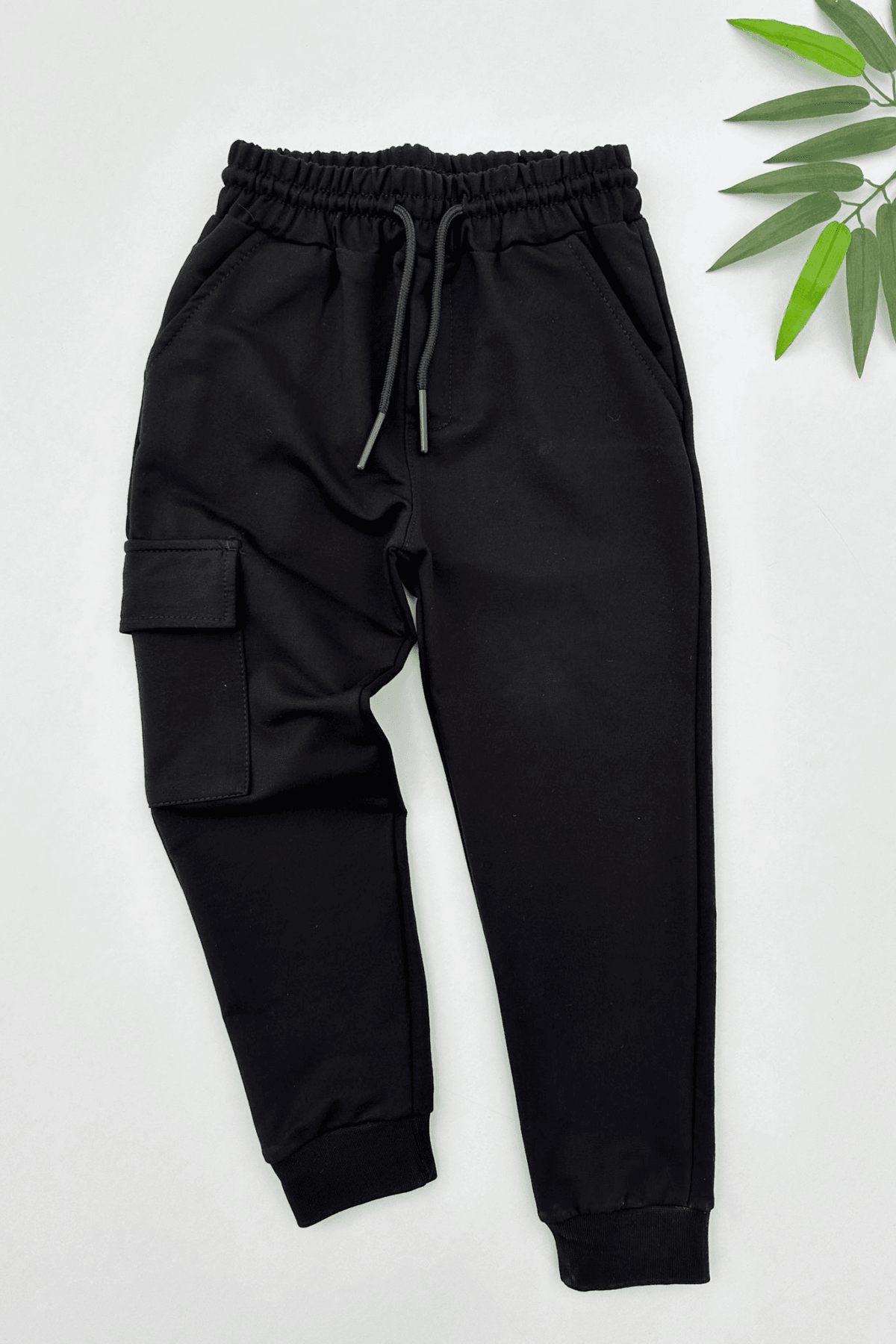 SİYAH RENK TEK KARGO CEP UNISEX EŞOFMAN ALTI