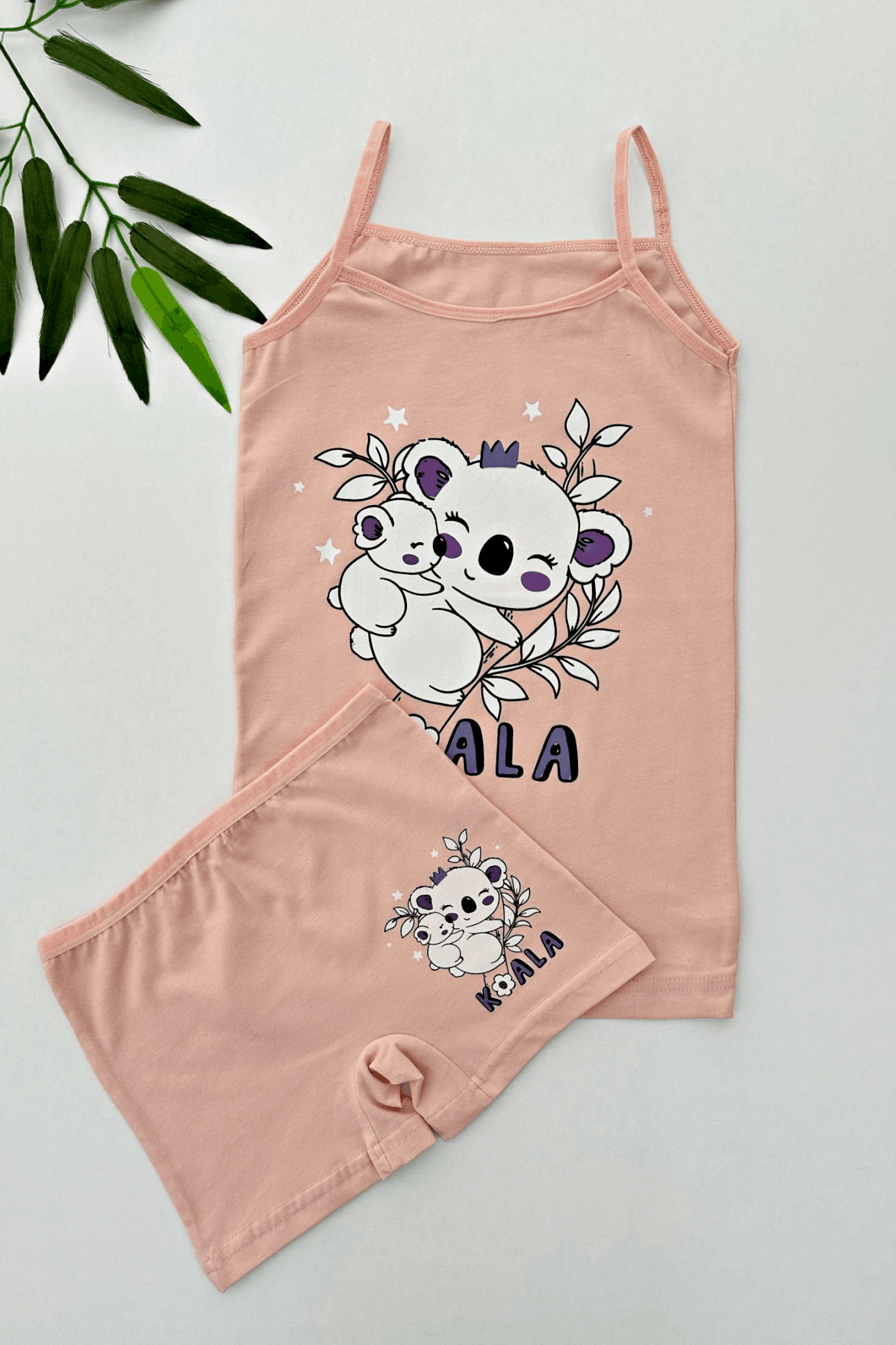 SOMON RENK KOALA BASKILI KIZ ÇOCUK ATLET BOXER TAKIM