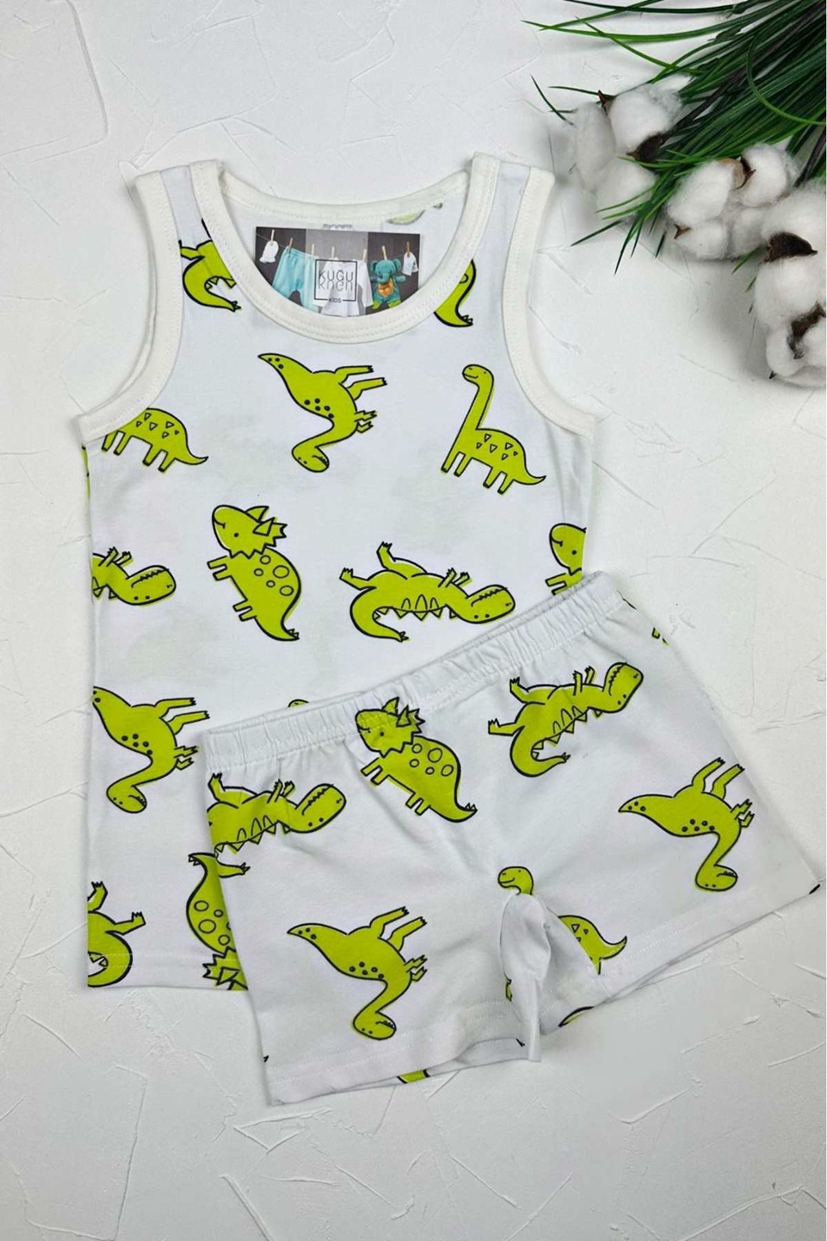 DİNAZOR DESEN ATLET BOXER TAKIM
