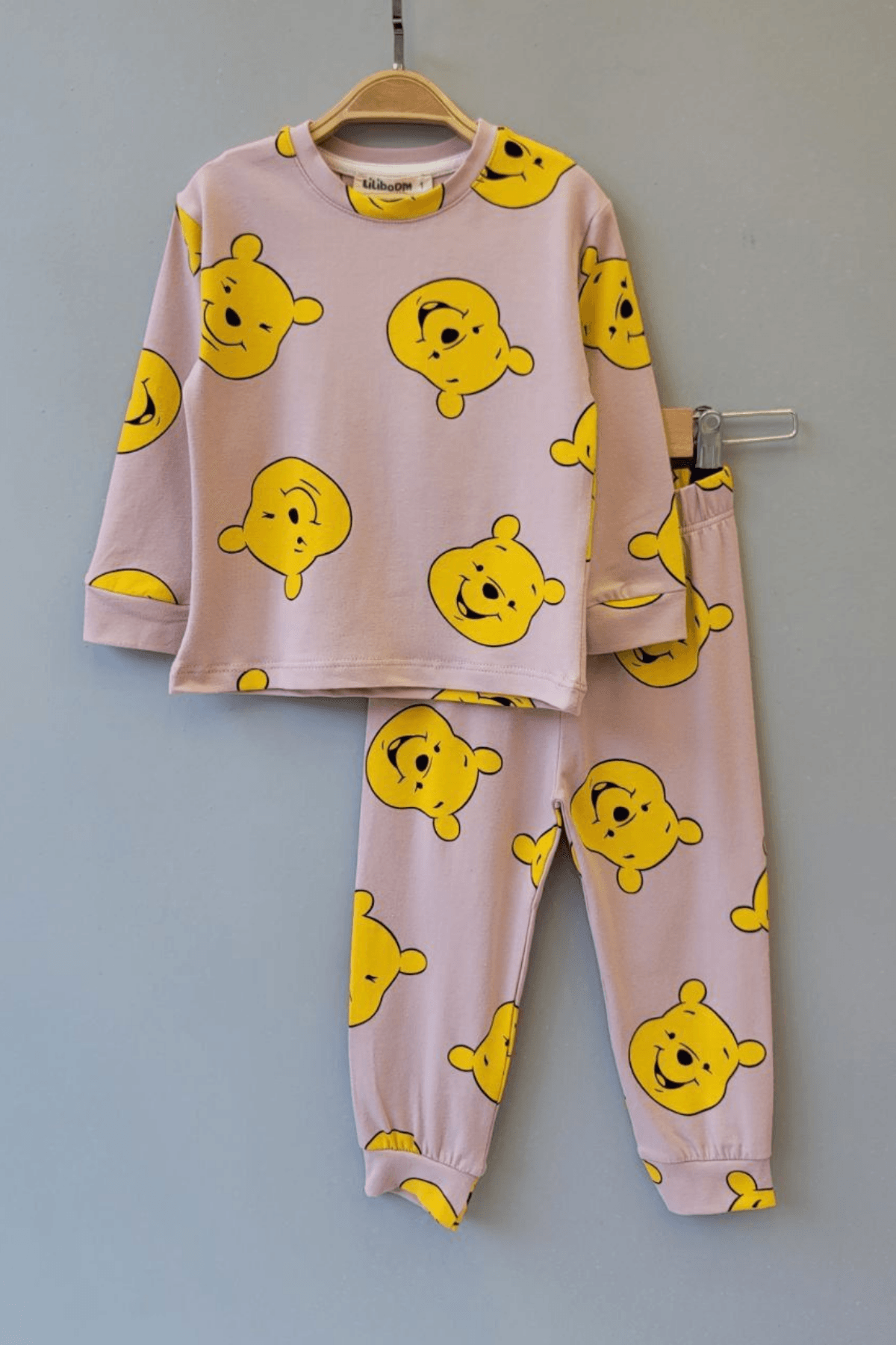 PEMBE RENK WİNNİE POOH DESEN KIZ ÇOCUK PİJAMA TAKIMI