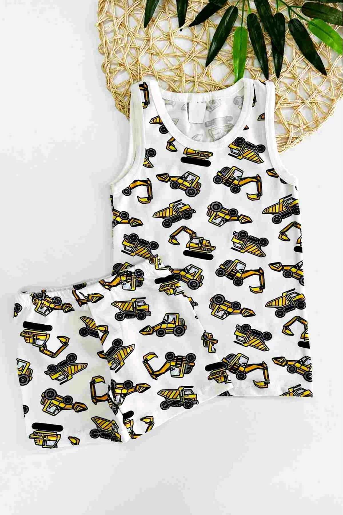 İŞ MAKİNESİ DESEN ATLET BOXER TAKIM