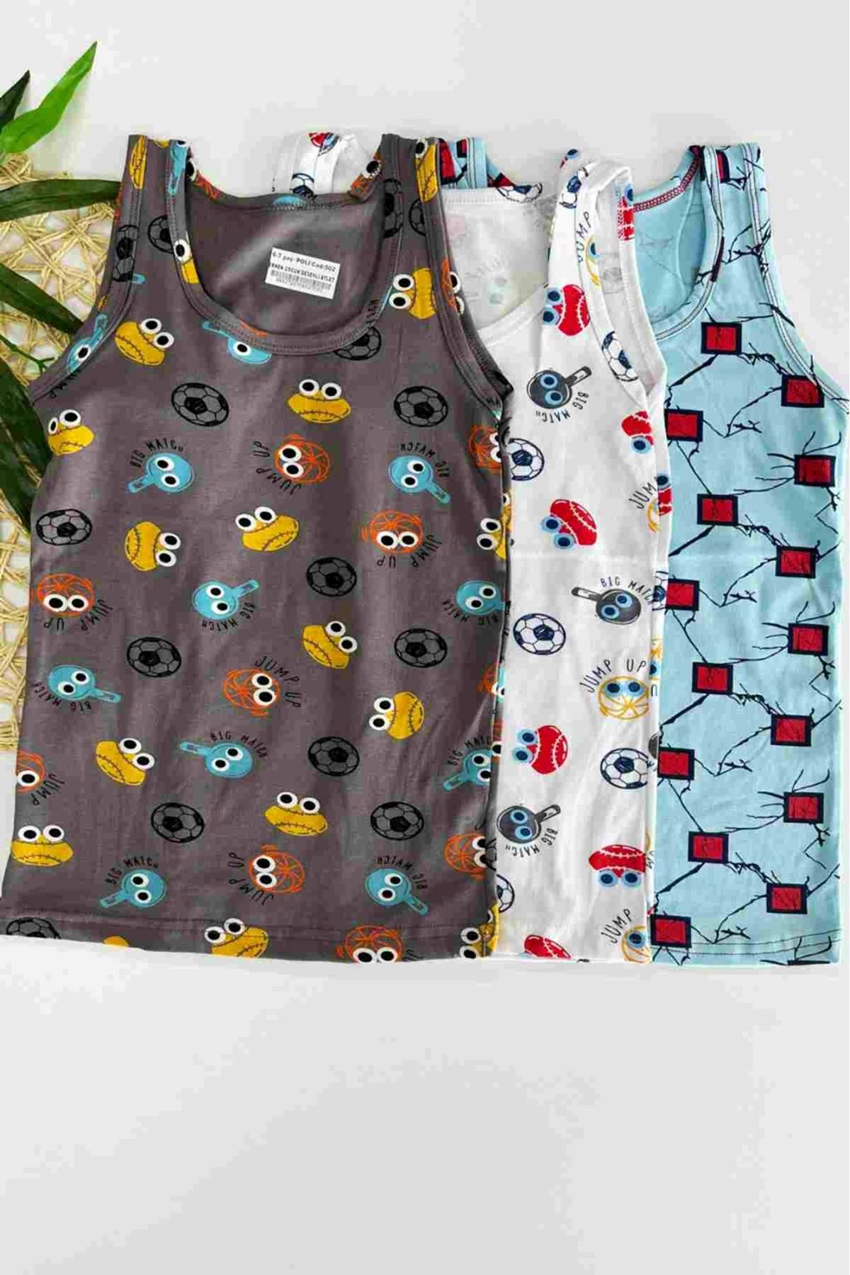 3'LÜ ERKEK ÇOCUK ATLET SET