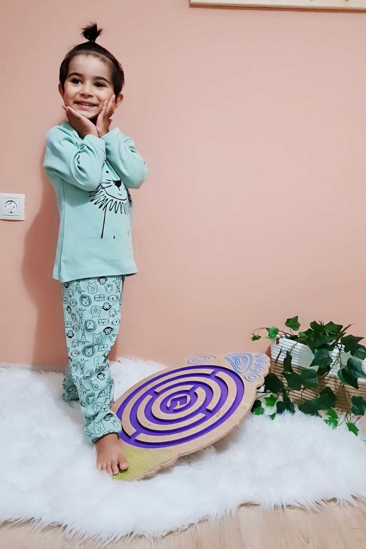 ASLAN DESEN PİJAMA TAKIMI MİNT