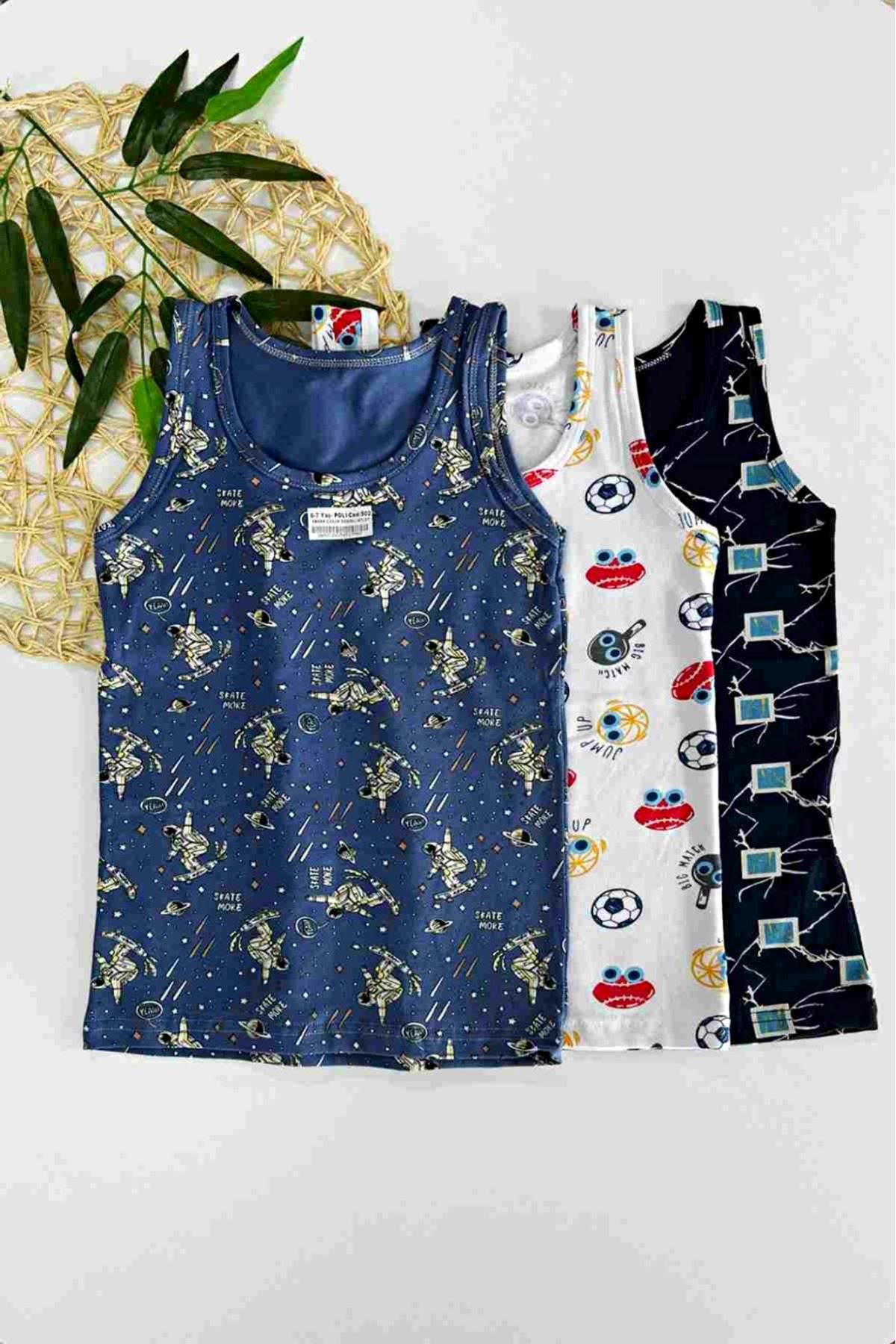 3'LÜ ERKEK ÇOCUK ATLET SET