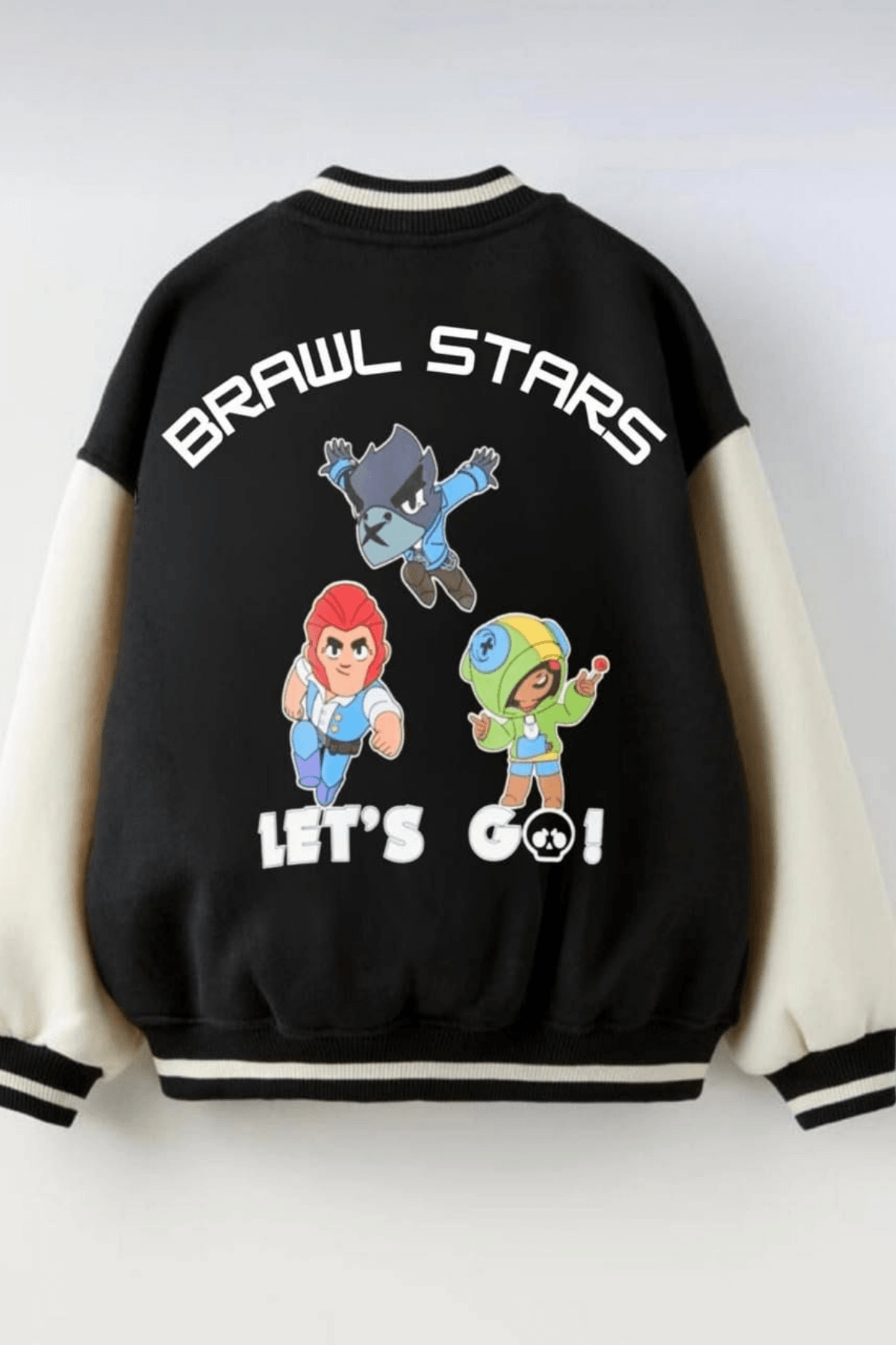 SİYAH RENK BRAWL STARS BASKILI ERKEK ÇOCUK KOLEJ HIRKA ( İÇİ ŞARDONLU)