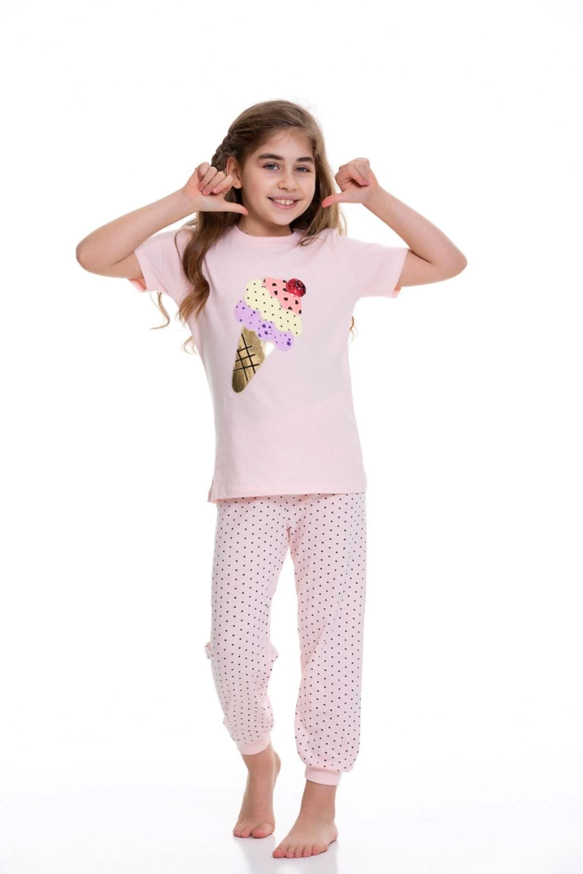 DONDURMA DESEN KISA KOL PİJAMA TAKIMI