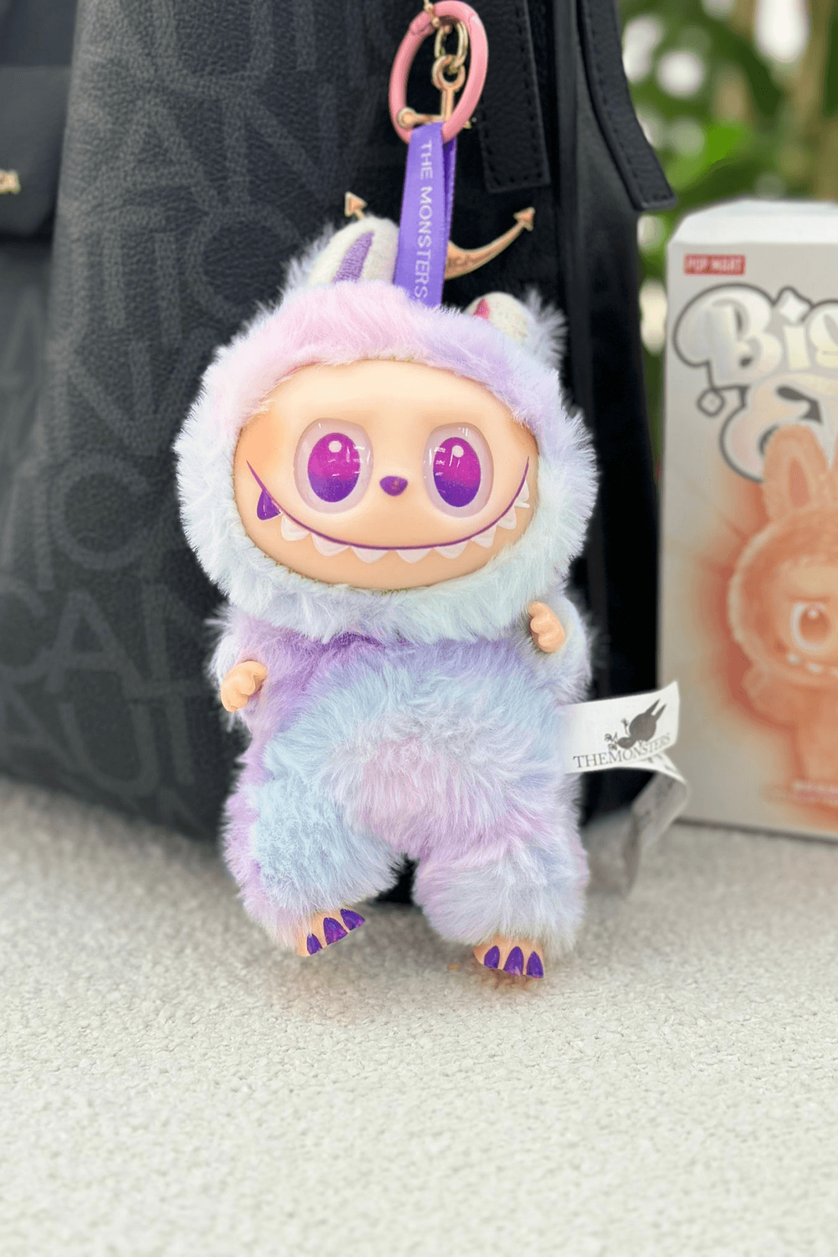  LİLA RENK LABUBU KARAKTERLİ ANAHTARLIK (16 CM)