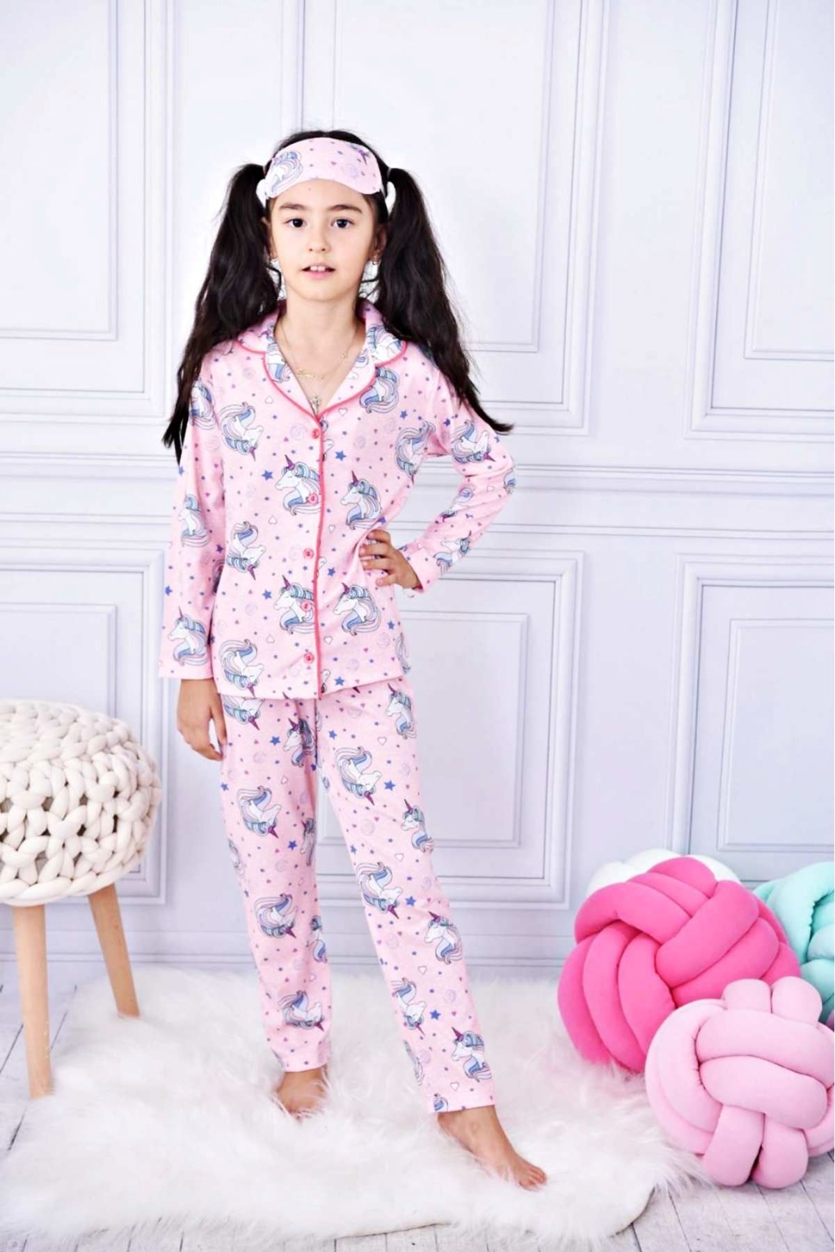 UNICORN DESEN KIZ PİJAMA TAKIMI