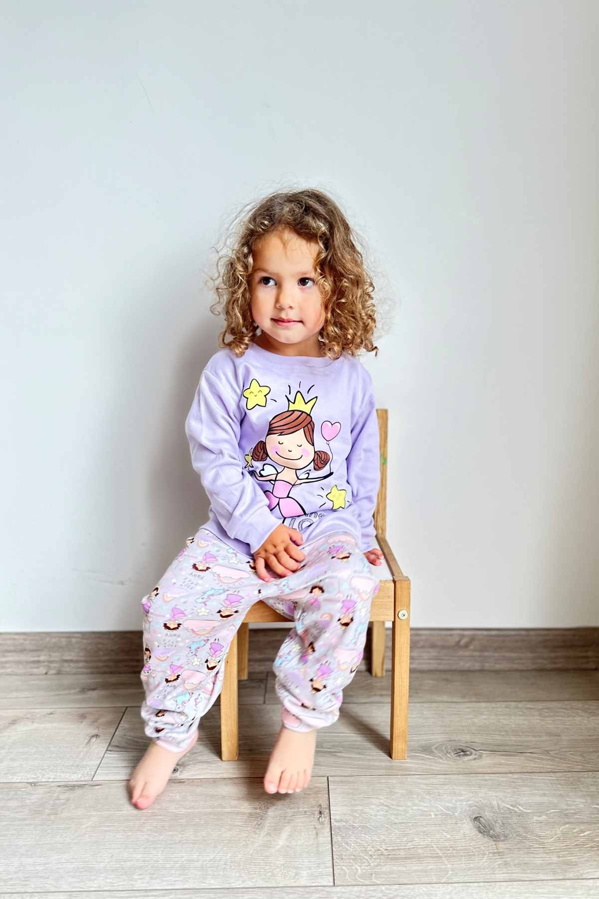 PRENSES KIZ DESEN PİJAMA TAKIMI