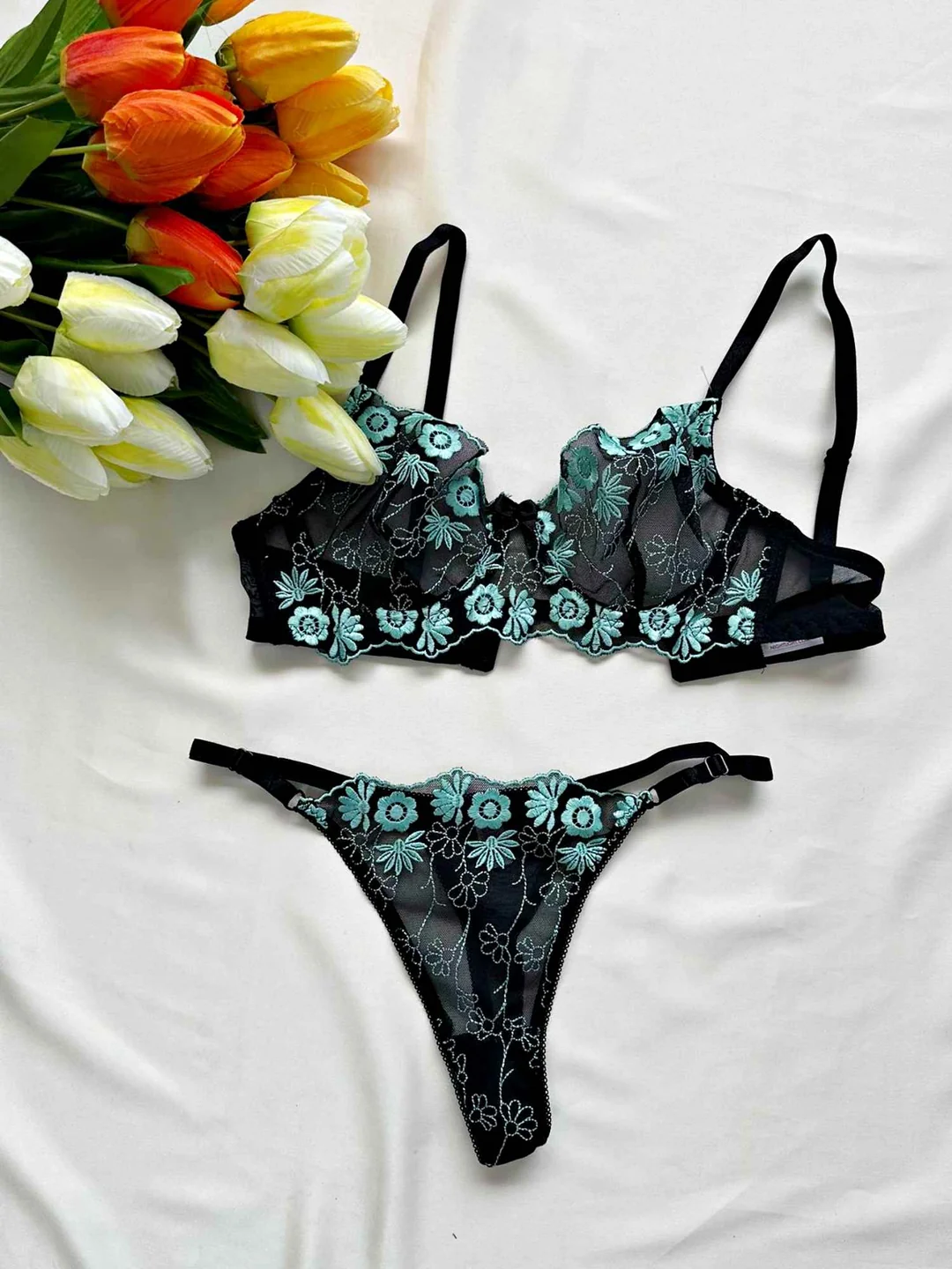 YEŞİL PAPATYA BRA SET TAKIM