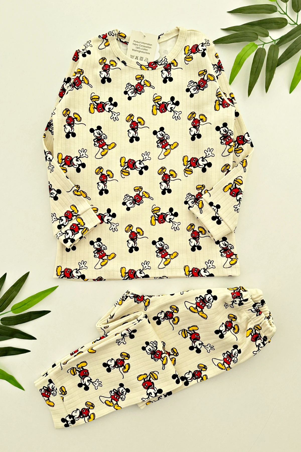 MİCKEY MOUSE DESEN UNISEX PİJAMA TAKIMI