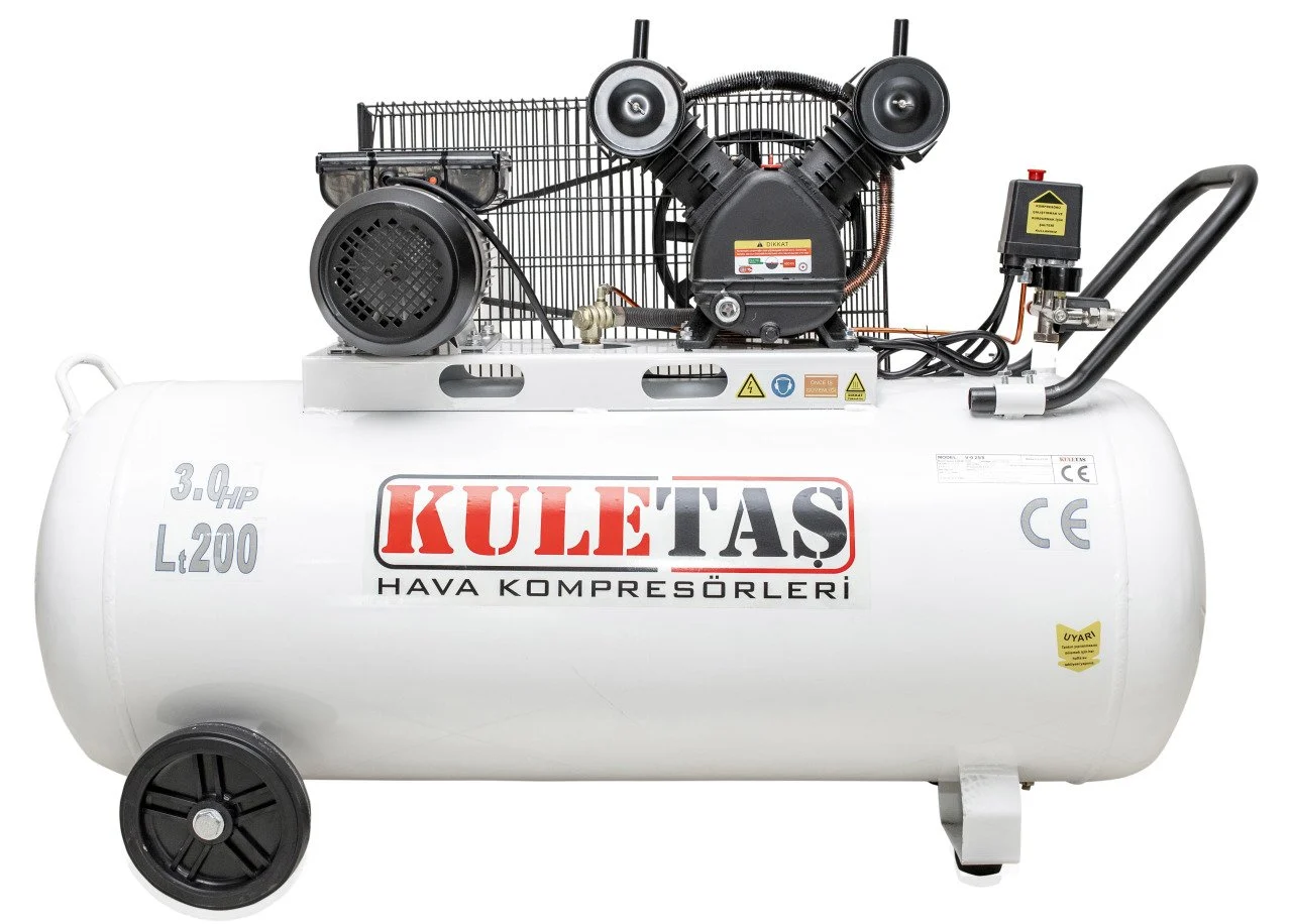 200 LT 3 HP ÇİFT KAFA 220 V KOMPRESÖR