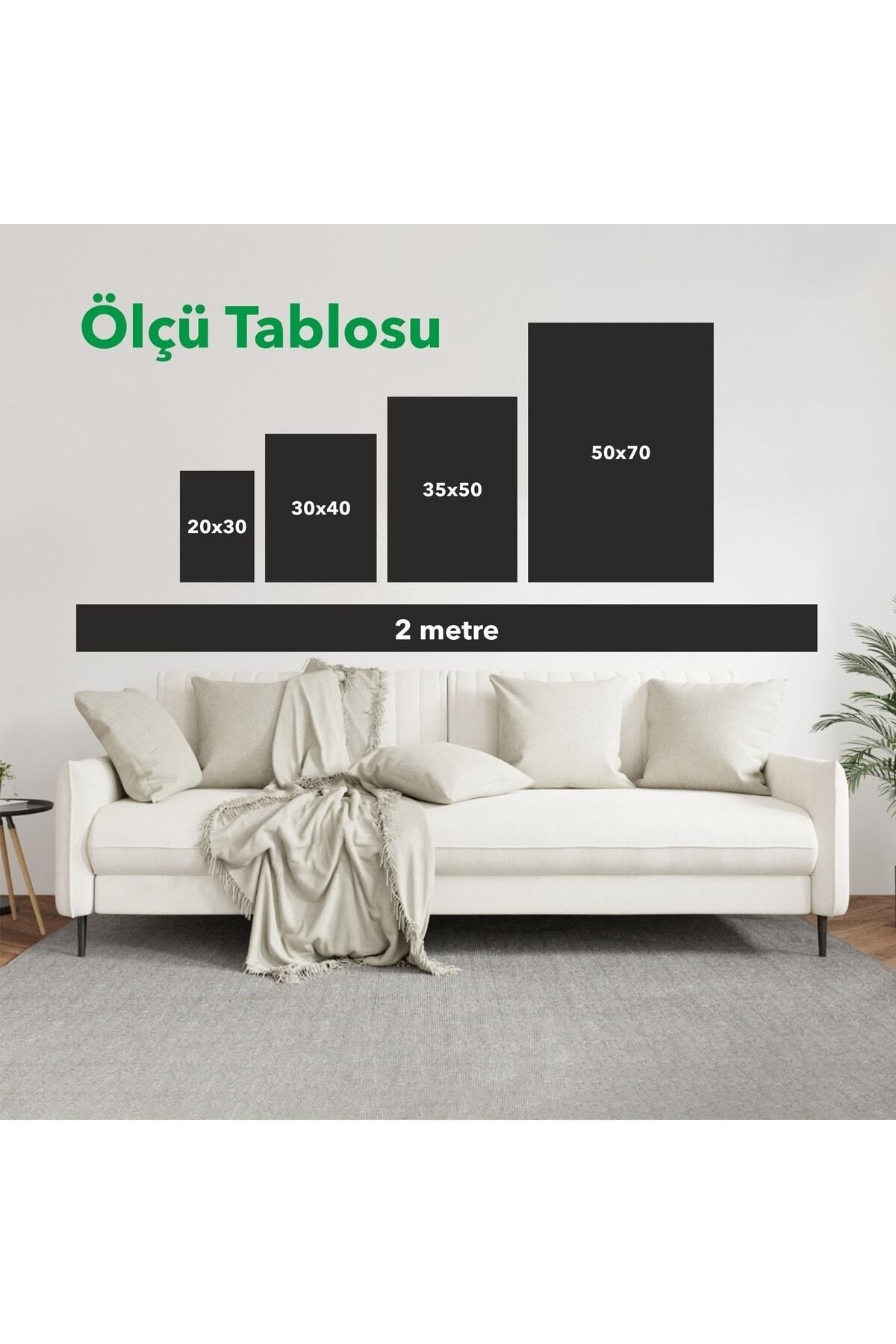 Ahşap Çerçeveli Minimalist 3lü Dekoratif Tablo Seti Gökkuşağı