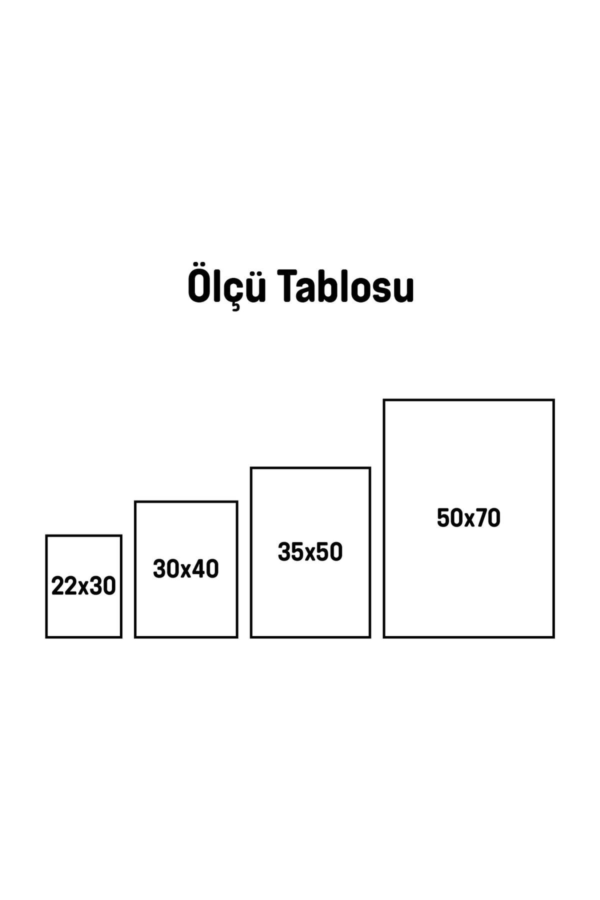 Çerçeveli Dekoratif Tablo Seti Orange Moon