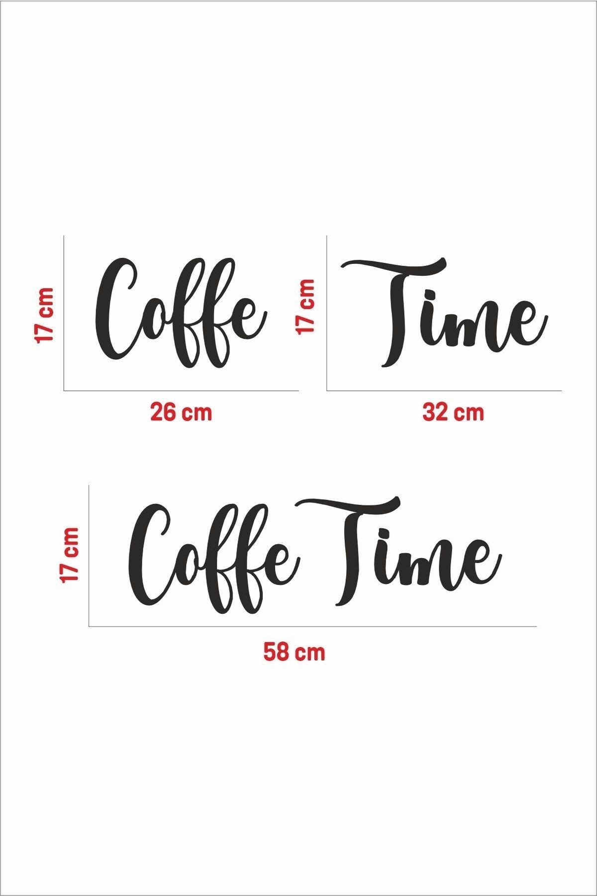 Coffe Time Ahşap Duvar Yazısı