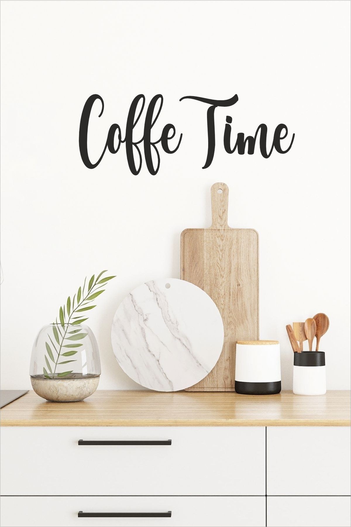Coffe Time Ahşap Duvar Yazısı