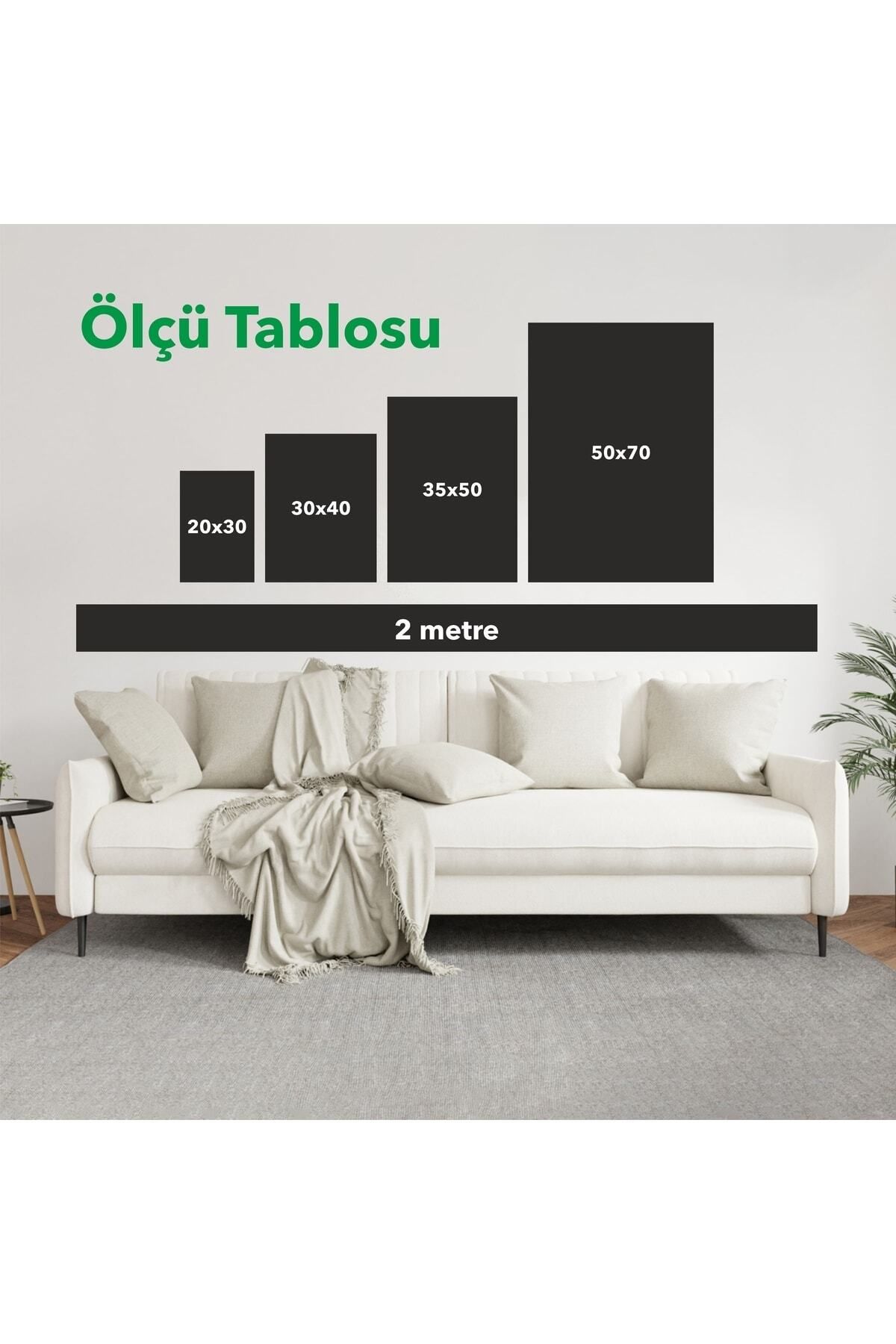 Ahşap Çerçeveli Minimalist 3lü Dekoratif Soyut Tablo Seti Kahverengi Güneş