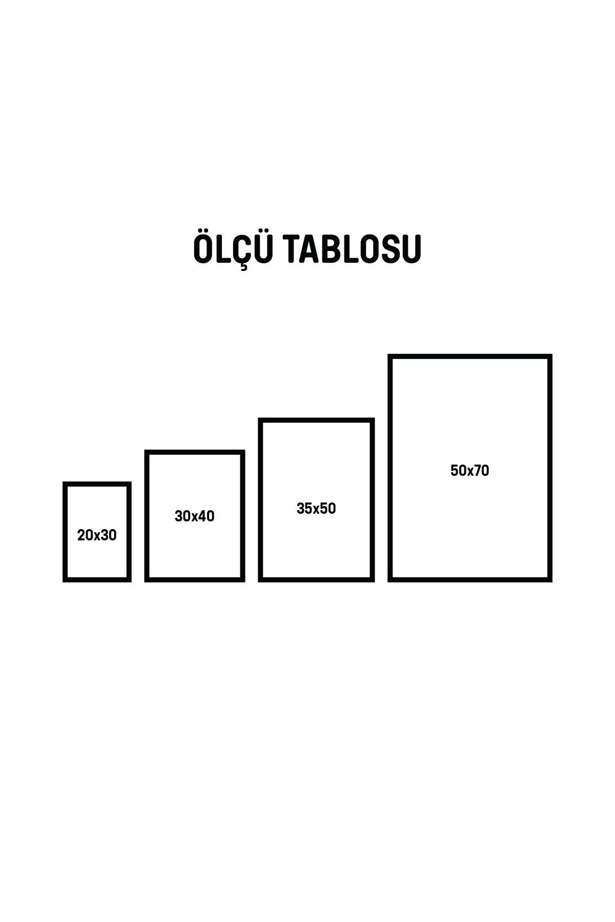 3 Parça Ahşap Çerçeveli Oturma Odası Salon Mutfak Tablo Seti Crane
