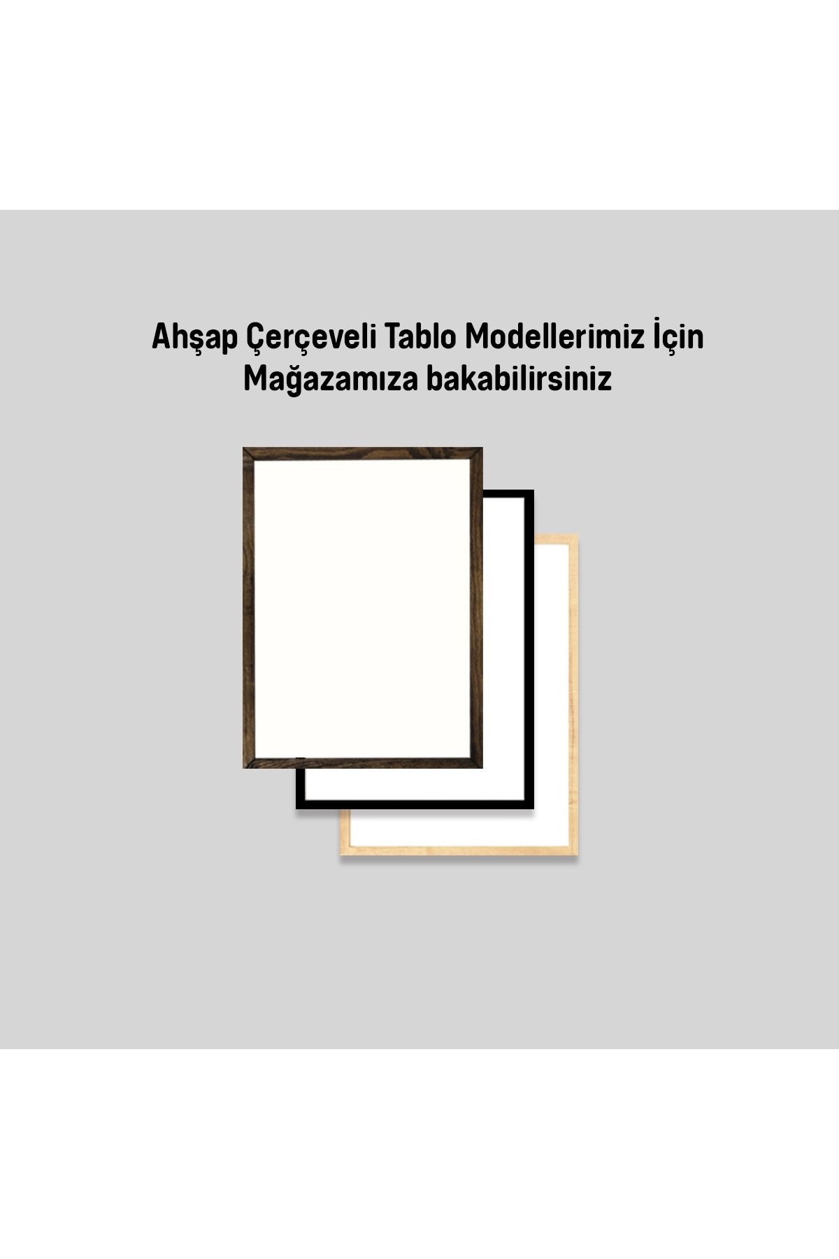 12 Parça Çerçeve Görünümlü Mdf Tablo Seti Blue Rainy