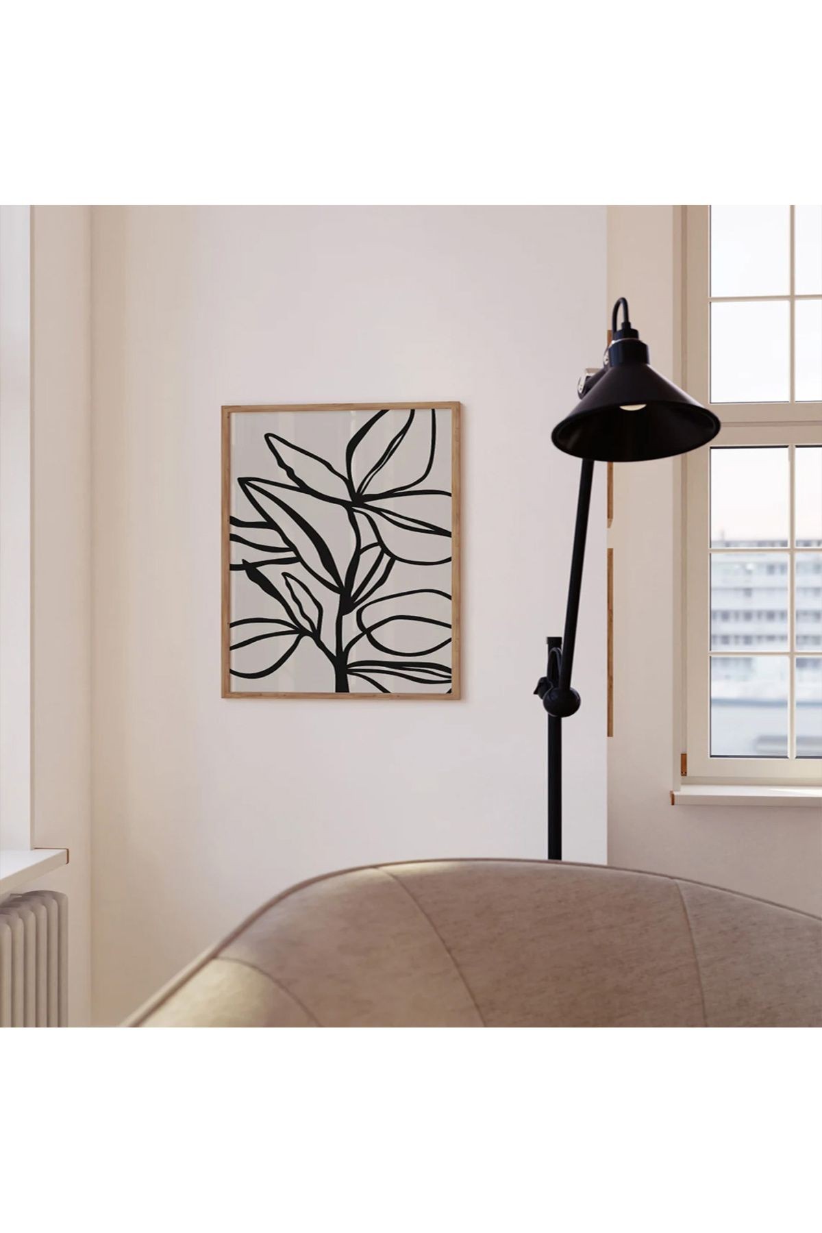 Tek Parça Ahşap Çerçeveli Oturma Odası Salon Mutfak Tablo TK0567