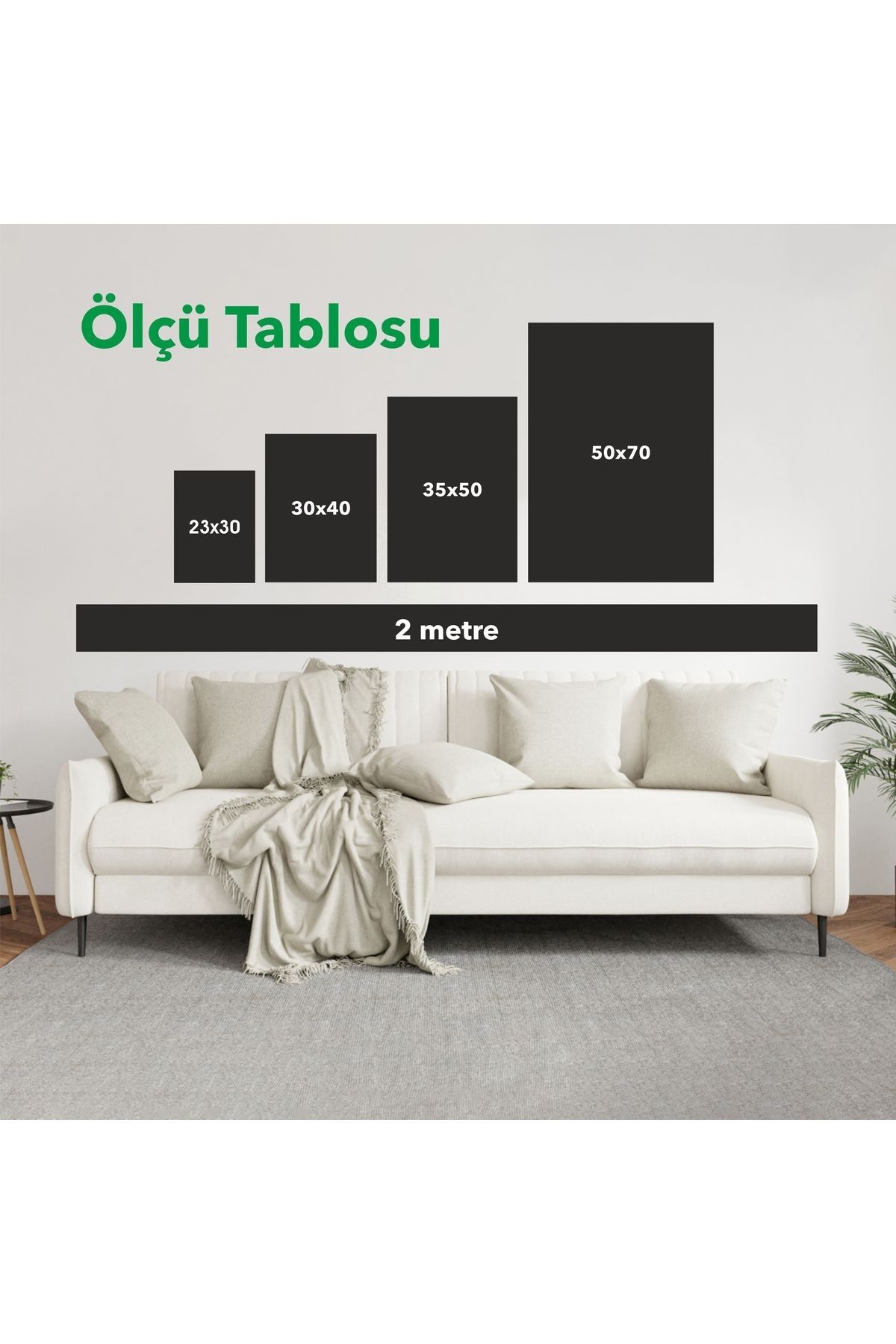Tek Parça Ahşap Çerçeveli Oturma Odası Salon Mutfak Tablo TK0480