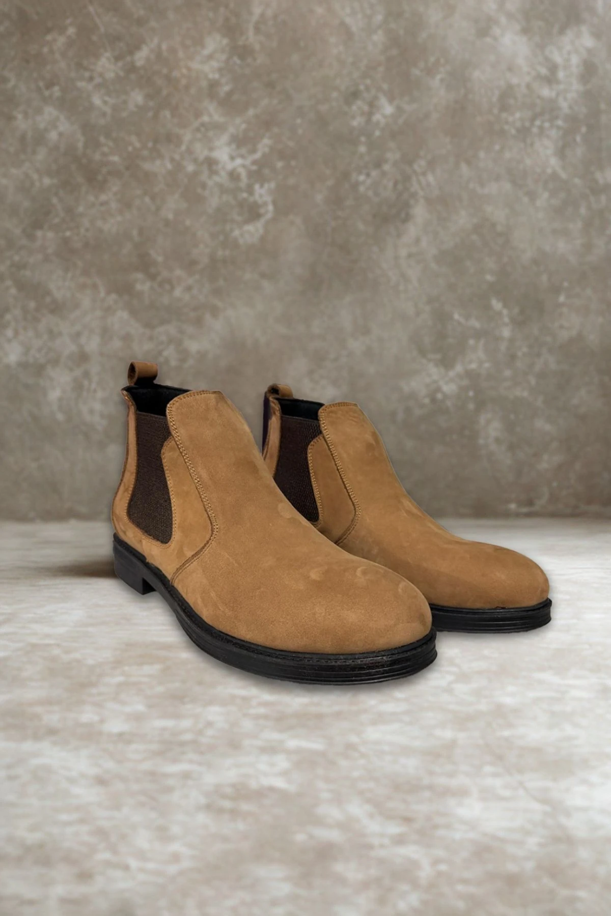 Hakiki Deri Süet Chelsea Erkek Bot