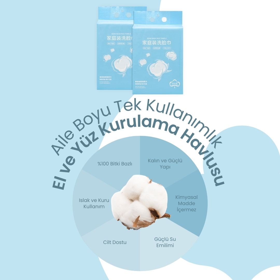 Spring bear Aile Boyu Tek Kullanımlık El Ve Yüz Kurulama Havlusu 160 Yaprak