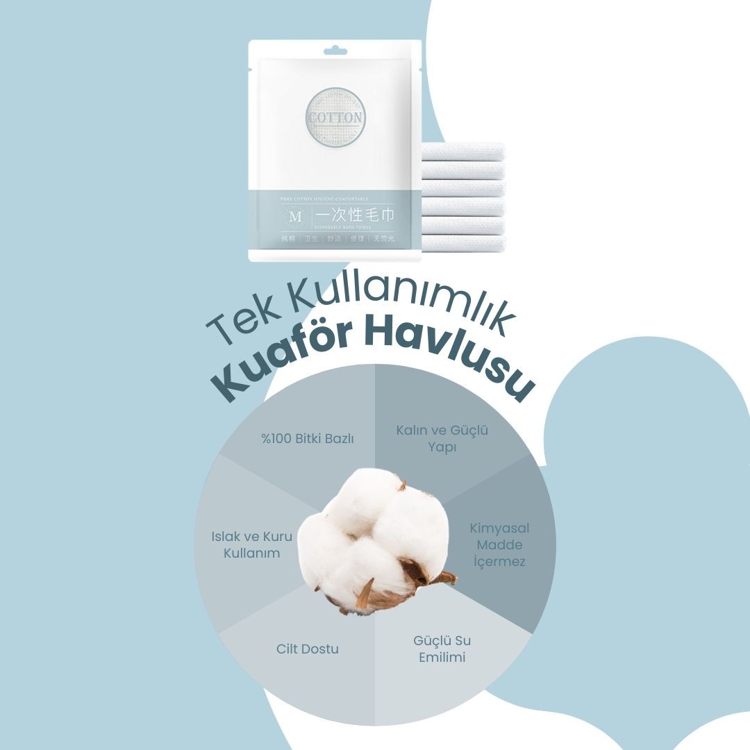 Spring bear Tek Kullanımlık Saç Havlusu 10'lu