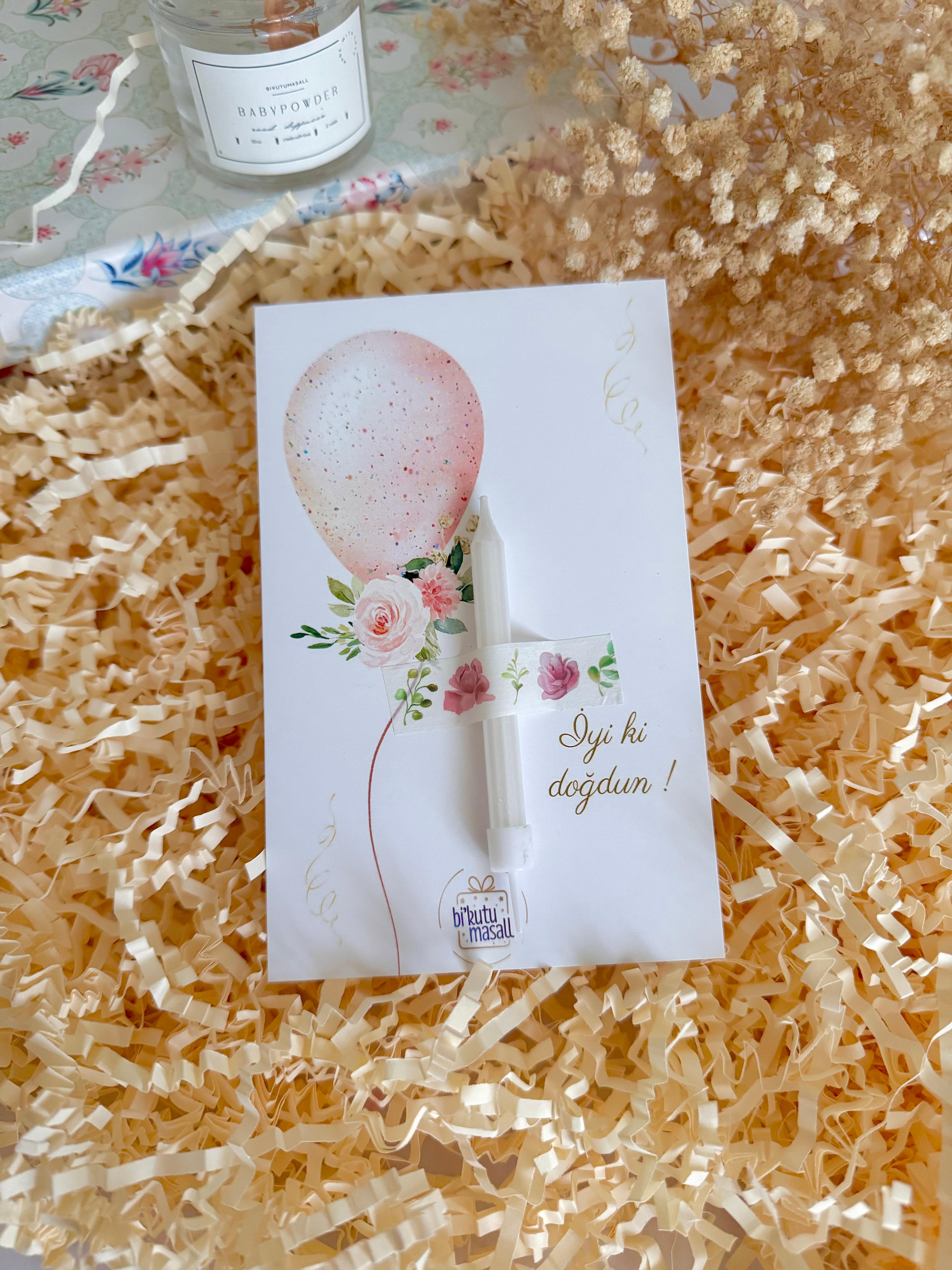 Doğum Günü Tebrik Kartı- Mumlu