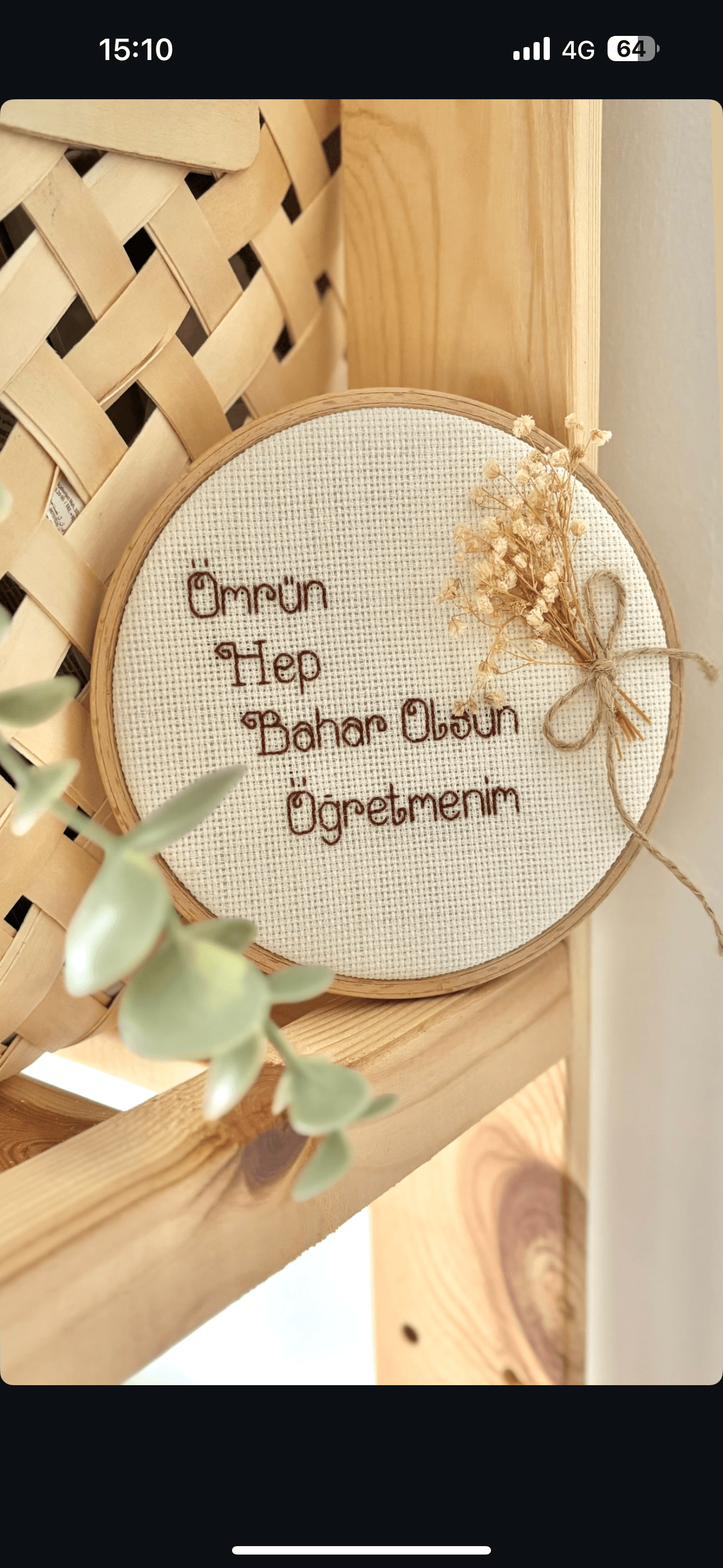 Ömrün Hep Bahar Olsun Öğretmenim Kasnak
