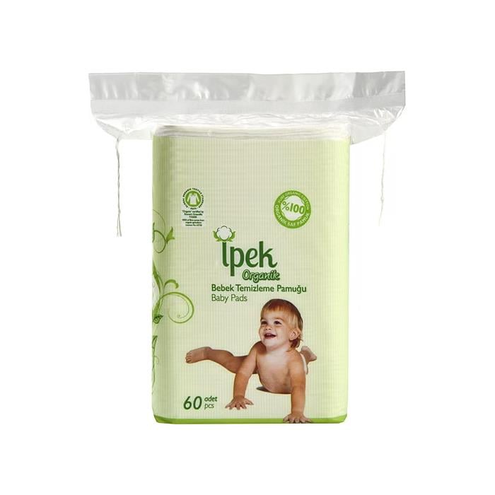 İpek Organik Bebek Temizleme Pamuğu 60 adet