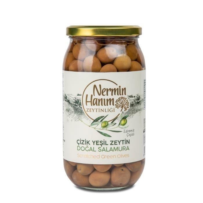 Nermin Hanım Yeşil Çizik Zeytin Edremit 650g