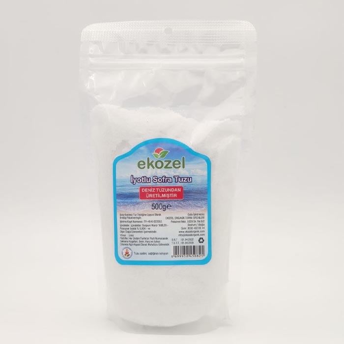 Ekozel Deniz Tuzu İyotlu Öğütülmüş 500g