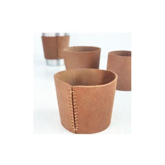 Ekolojik Dönüşüm Deri Bardak Tutmacı