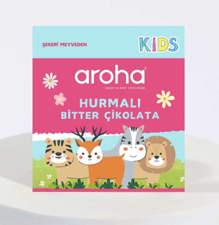 Aroha Kids Hurmalı Bitter Çikolata 28g