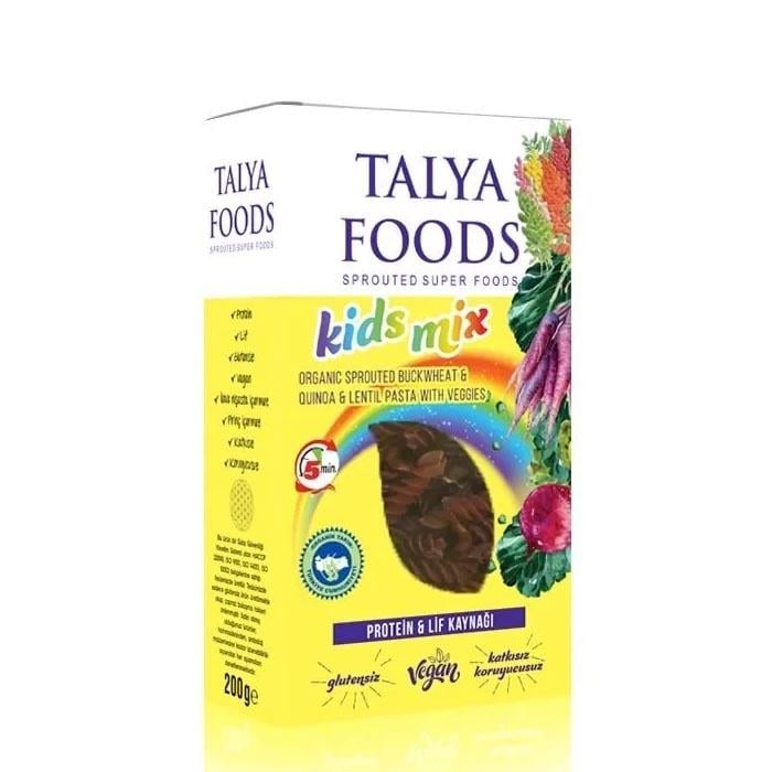 Talya Foods Kids Mix Karışık Sebzeli Filizlendirilmiş Glutensiz Makarna 200g